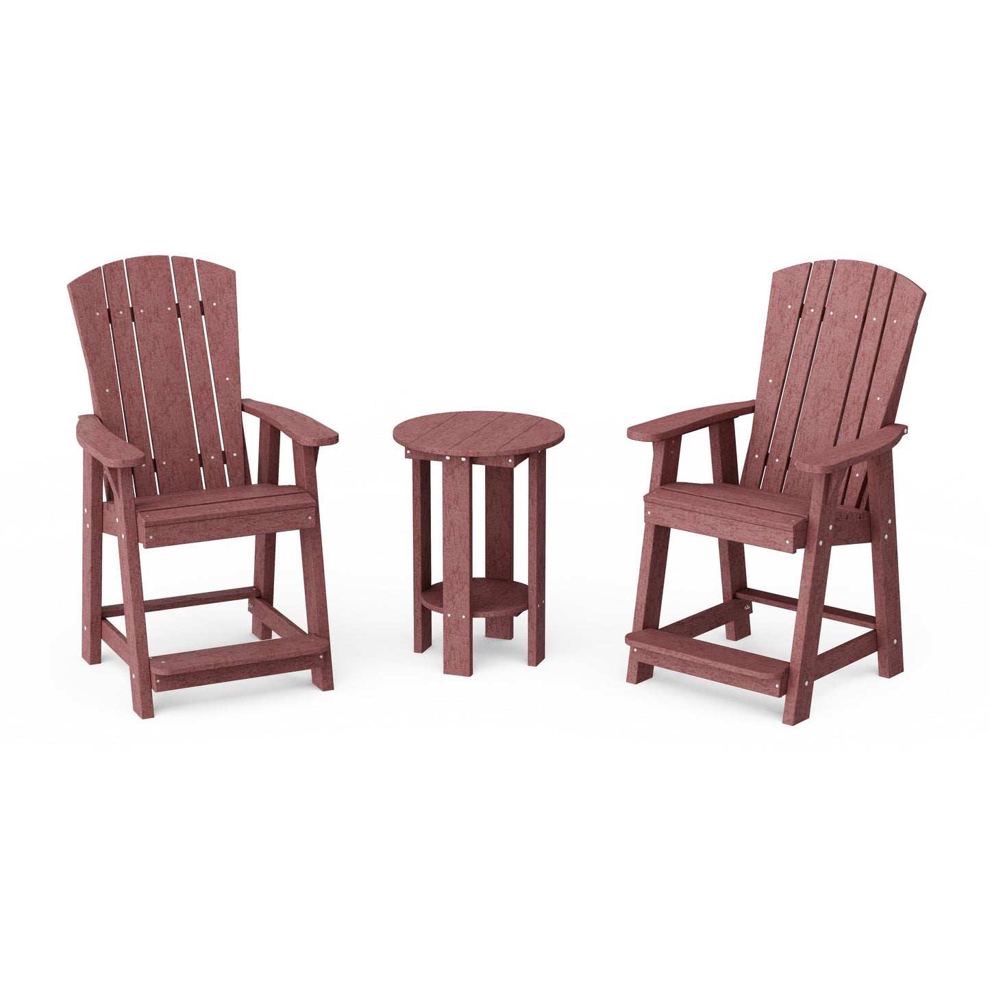 Heritage 3-Piece Balcony Counter Chair Set with Side Table