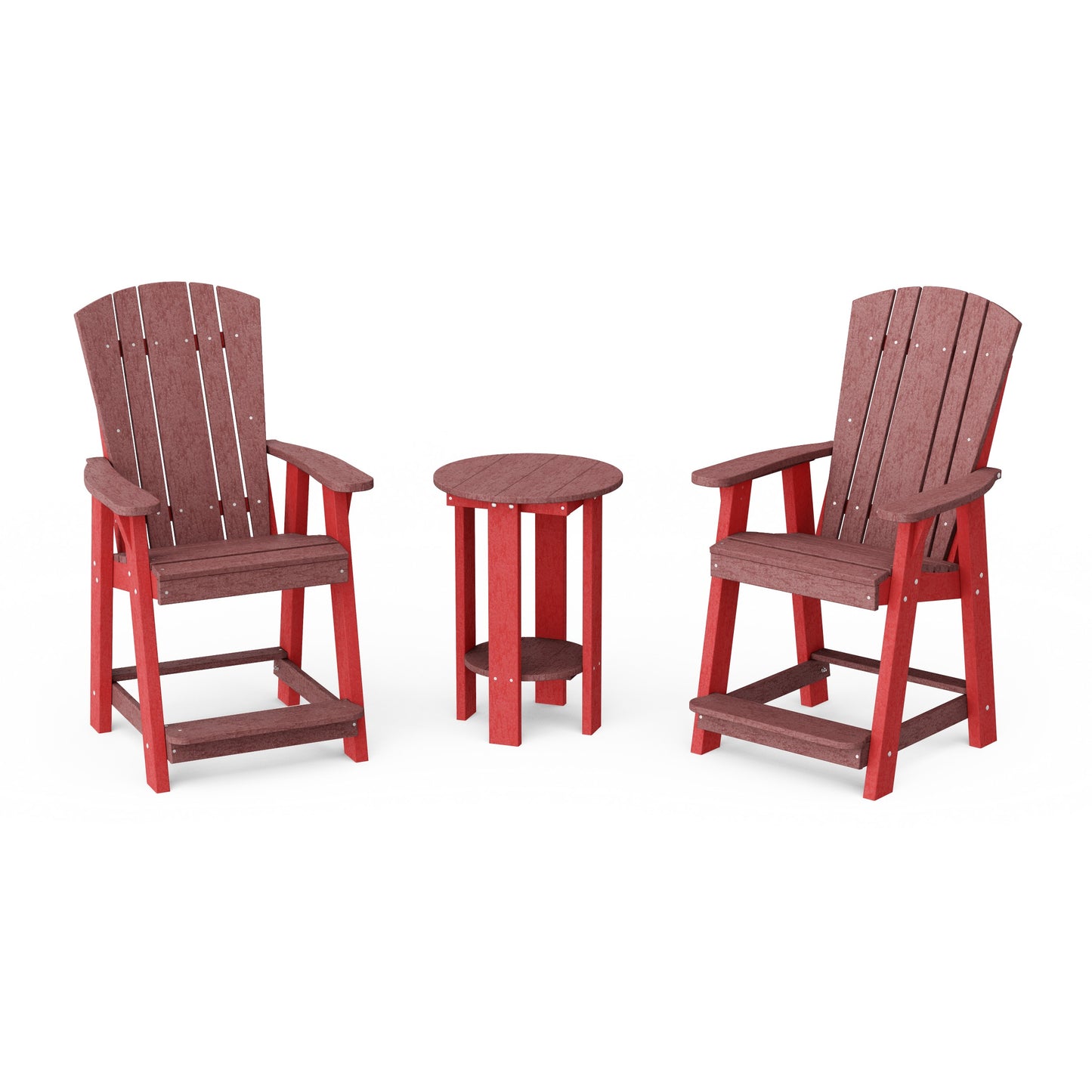 Heritage 3-Piece Balcony Counter Chair Set with Side Table