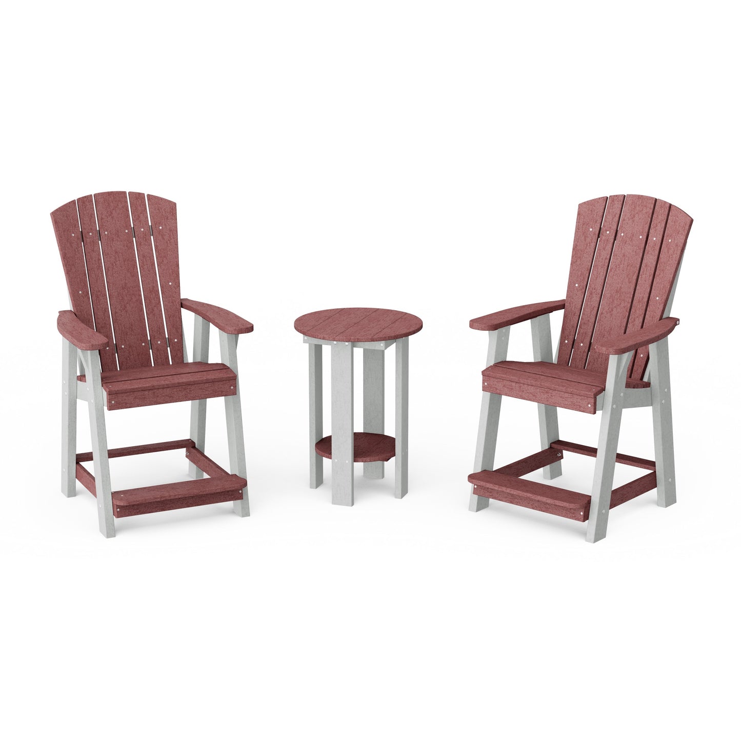 Heritage 3-Piece Balcony Counter Chair Set with Side Table