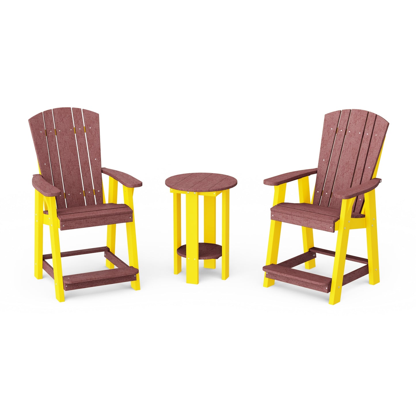 Heritage 3-Piece Balcony Counter Chair Set with Side Table