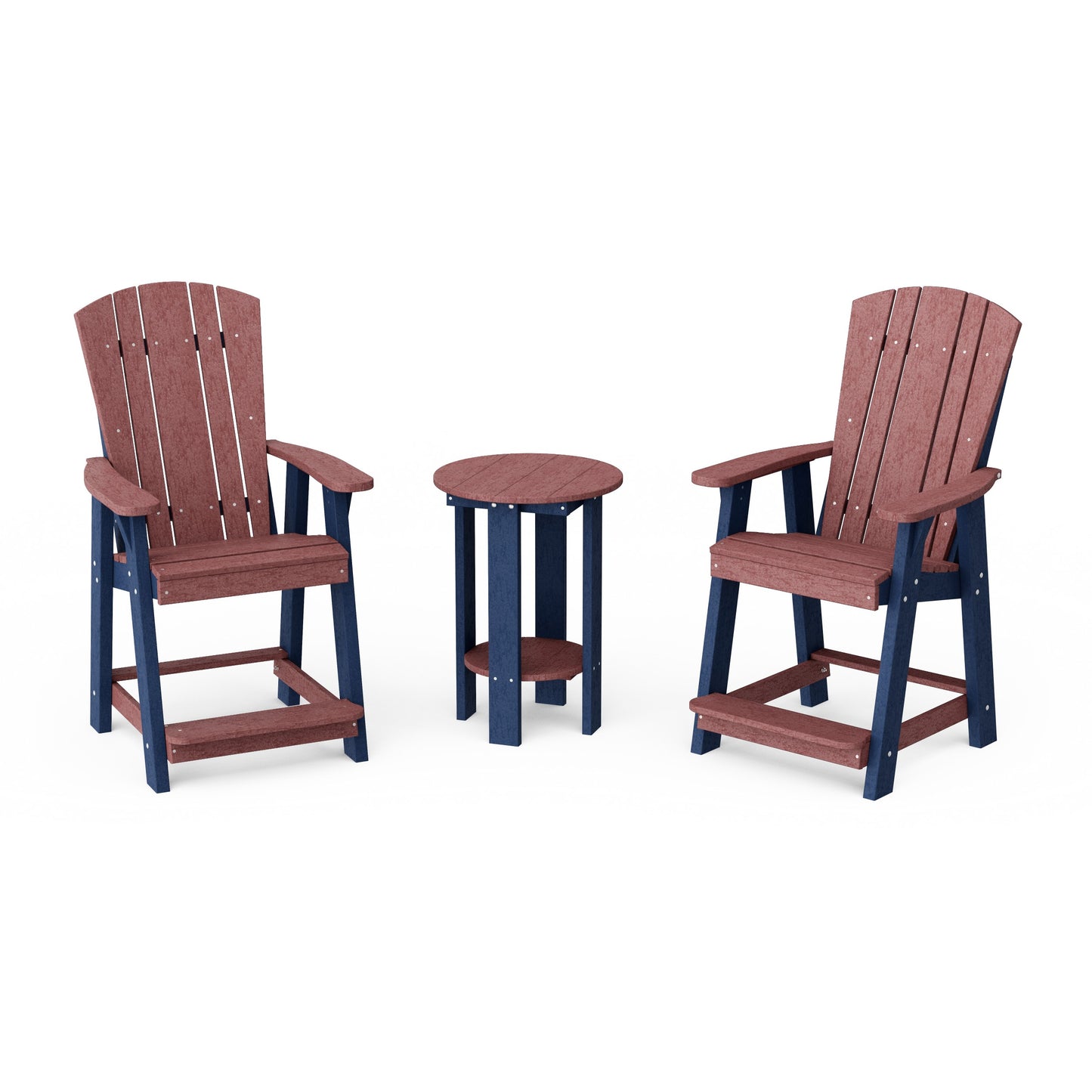 Heritage 3-Piece Balcony Counter Chair Set with Side Table