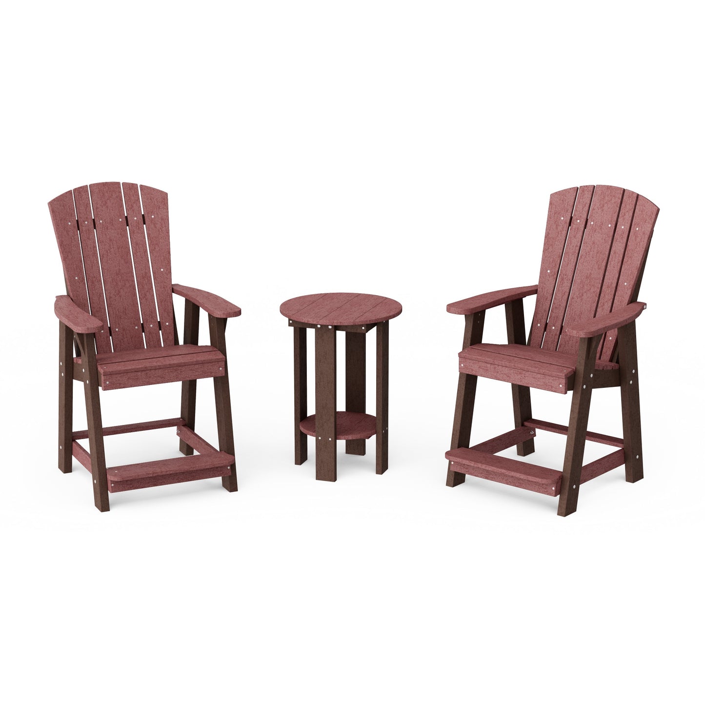 Heritage 3-Piece Balcony Counter Chair Set with Side Table