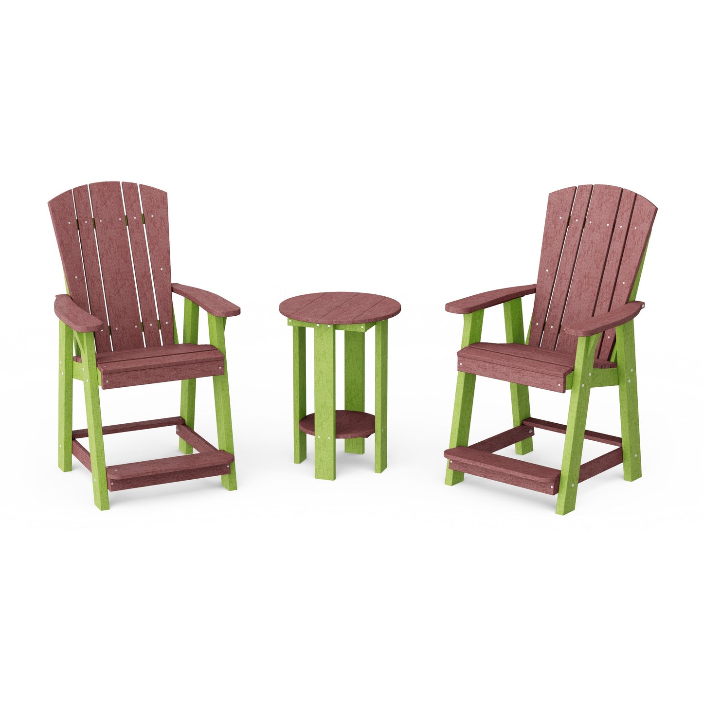 Heritage 3-Piece Balcony Counter Chair Set with Side Table