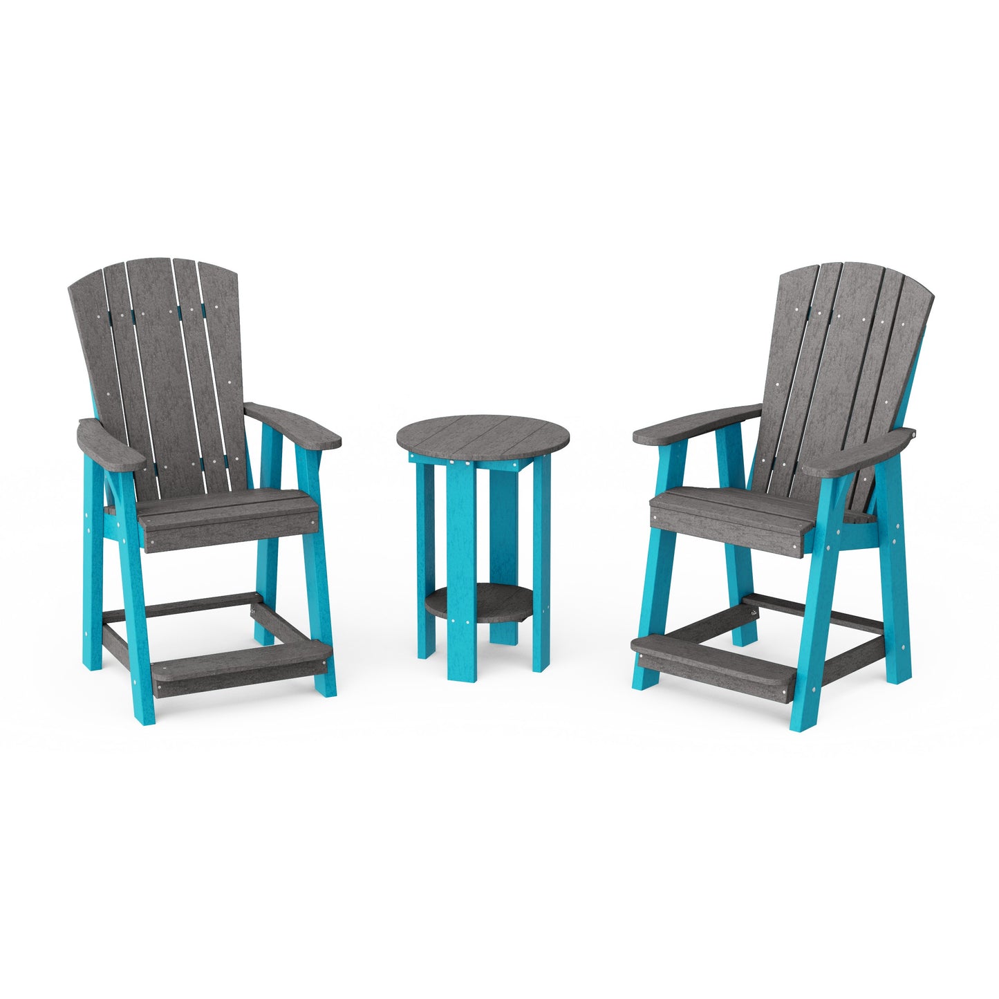 Heritage 3-Piece Balcony Counter Chair Set with Side Table