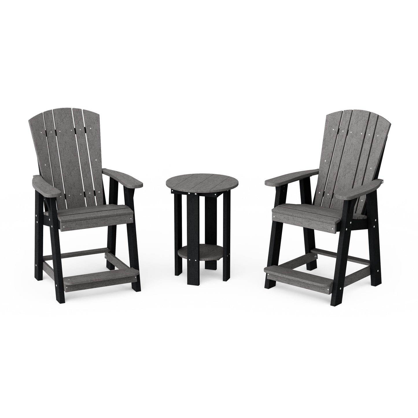 Heritage 3-Piece Balcony Counter Chair Set with Side Table