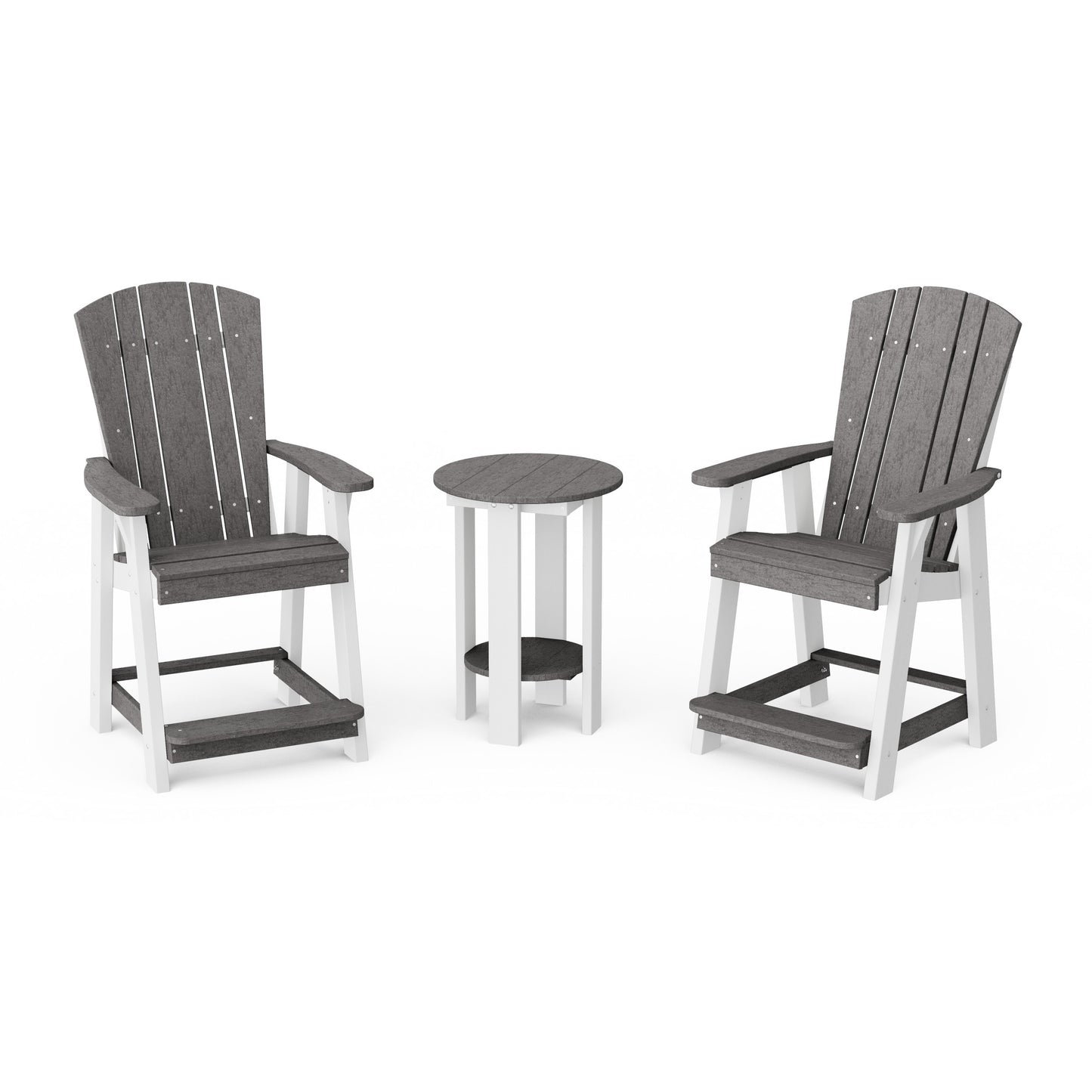Heritage 3-Piece Balcony Counter Chair Set with Side Table