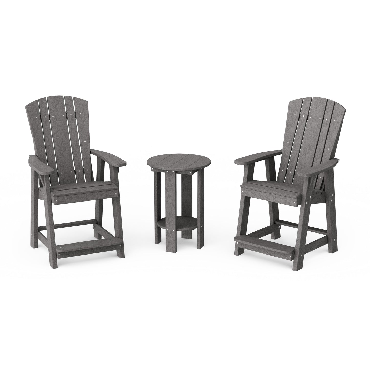 Heritage 3-Piece Balcony Counter Chair Set with Side Table