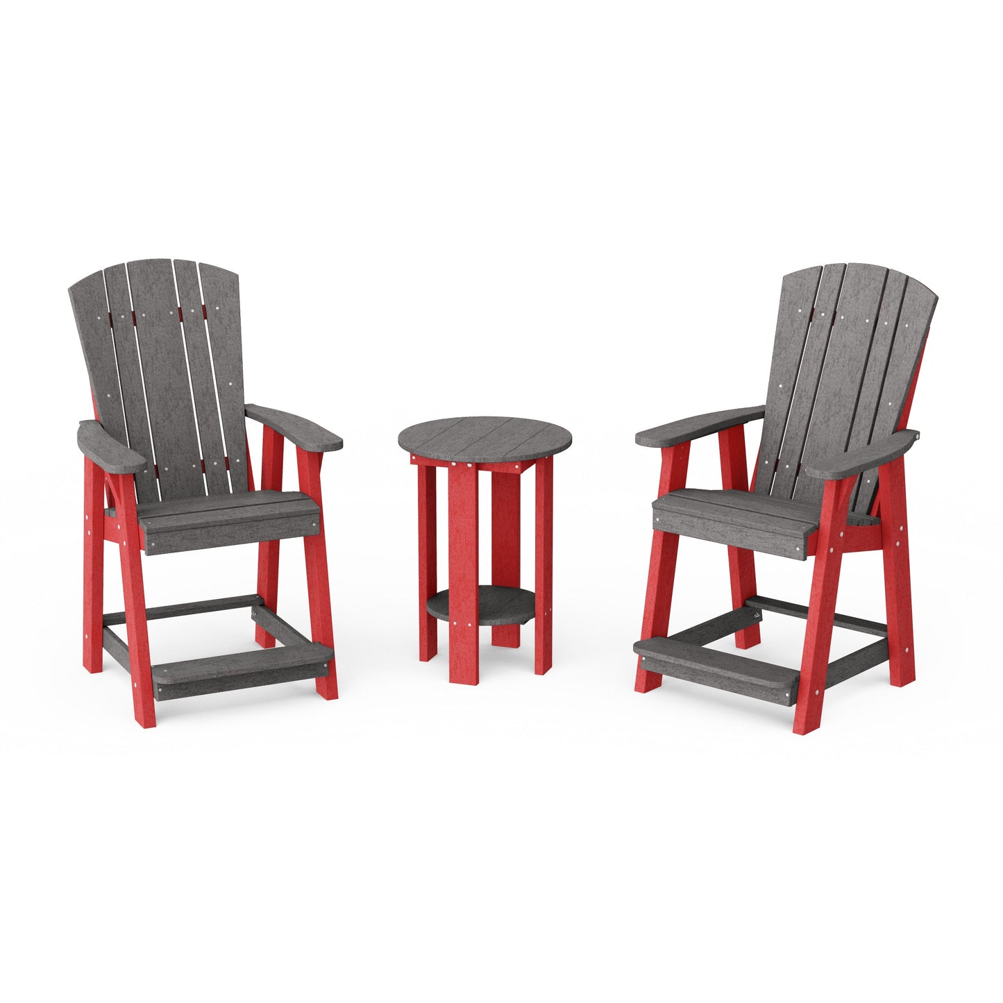 Heritage 3-Piece Balcony Counter Chair Set with Side Table