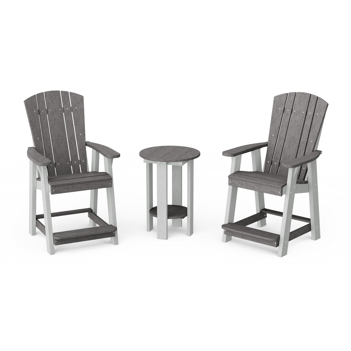 Heritage 3-Piece Balcony Counter Chair Set with Side Table