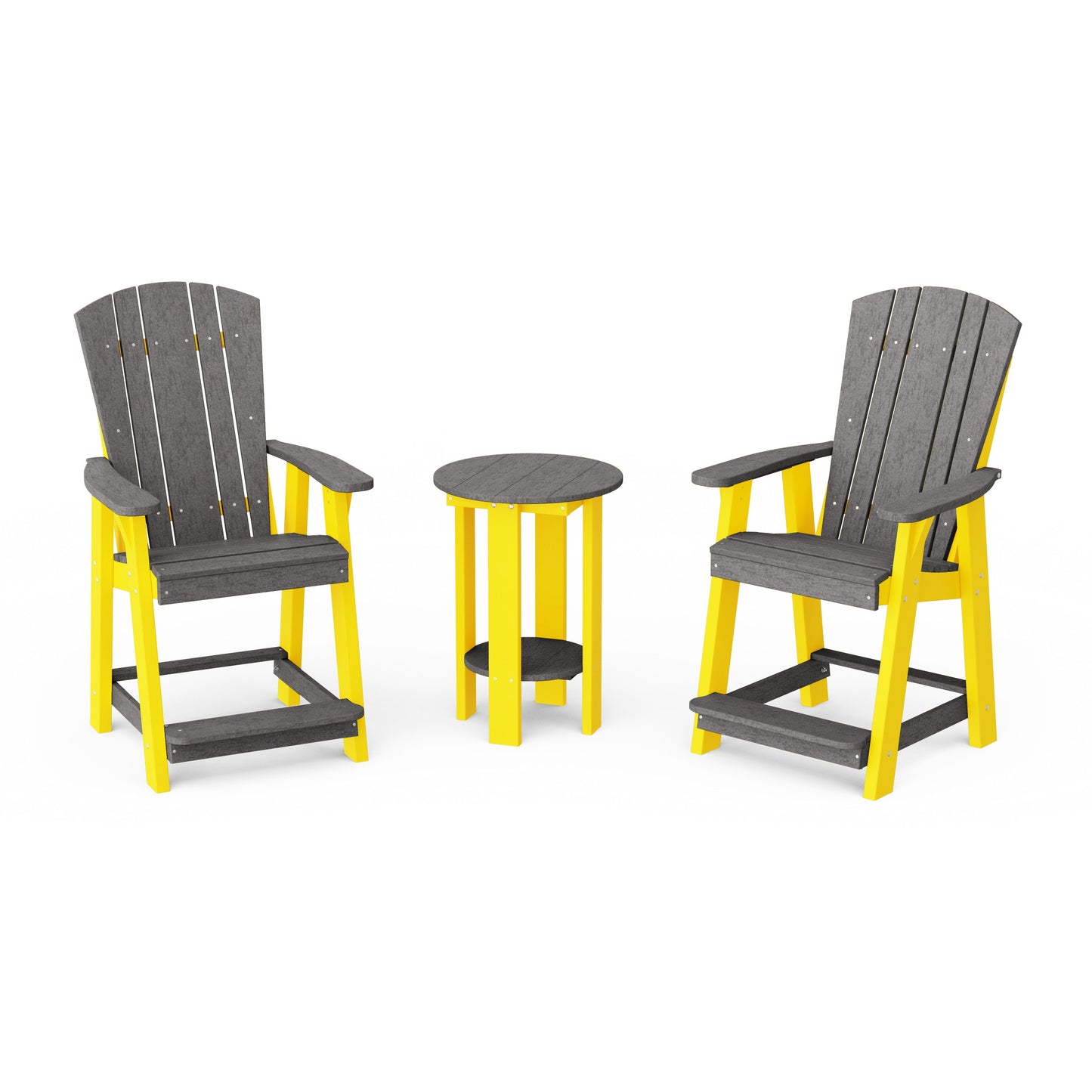 Heritage 3-Piece Balcony Counter Chair Set with Side Table