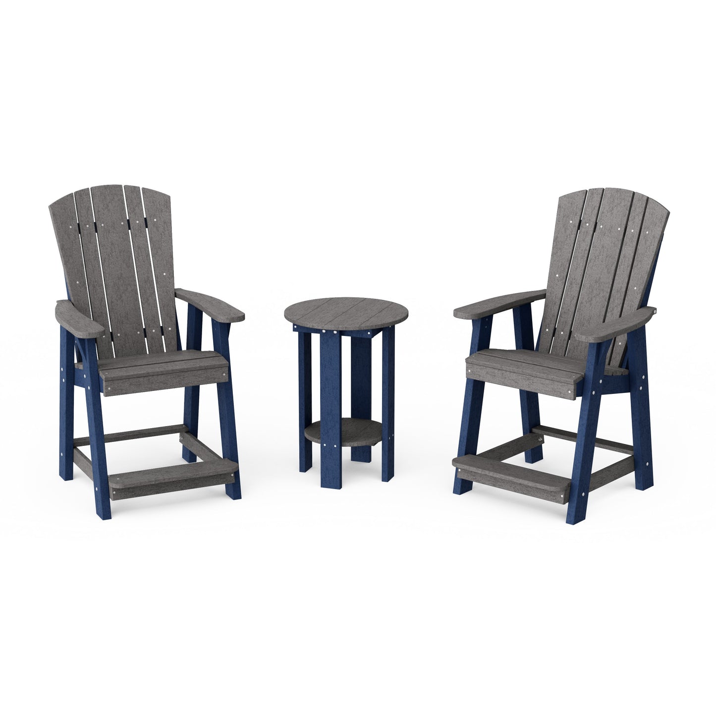 Heritage 3-Piece Balcony Counter Chair Set with Side Table
