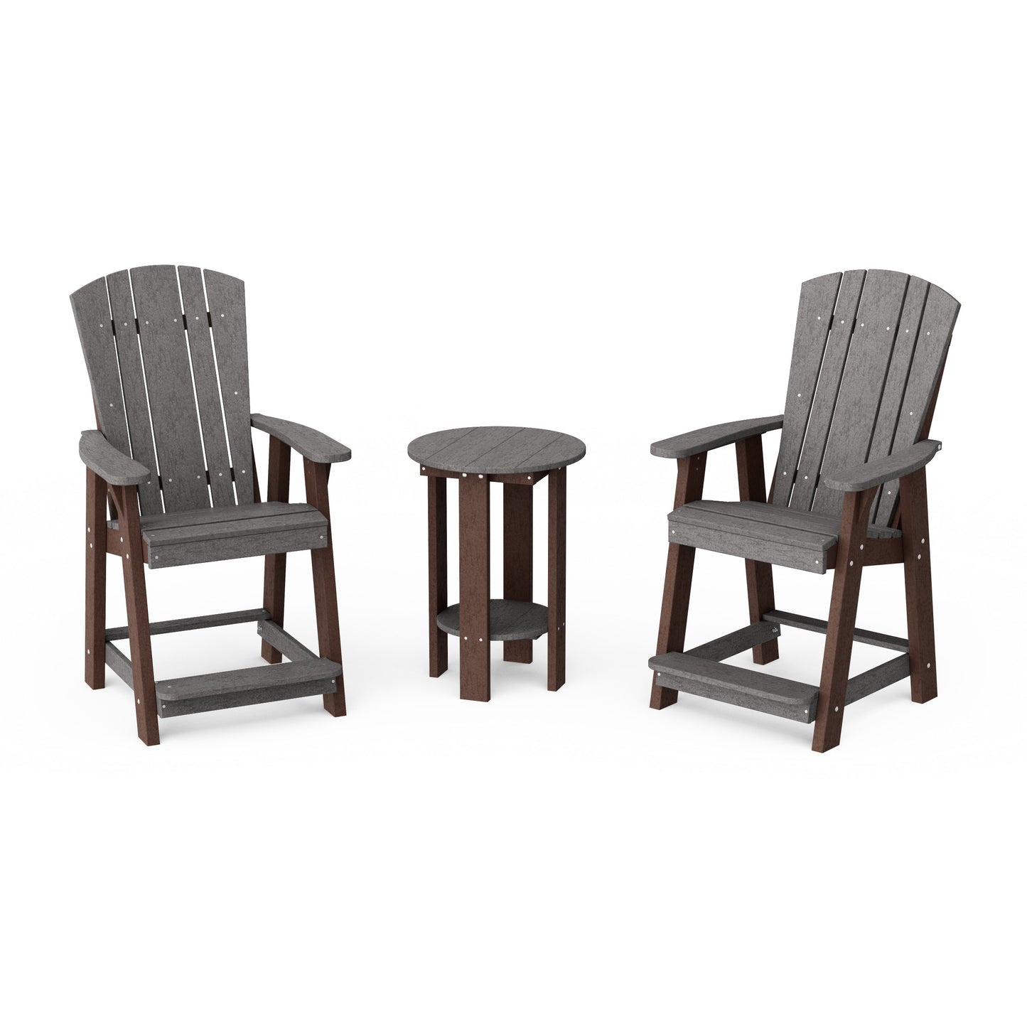 Heritage 3-Piece Balcony Counter Chair Set with Side Table