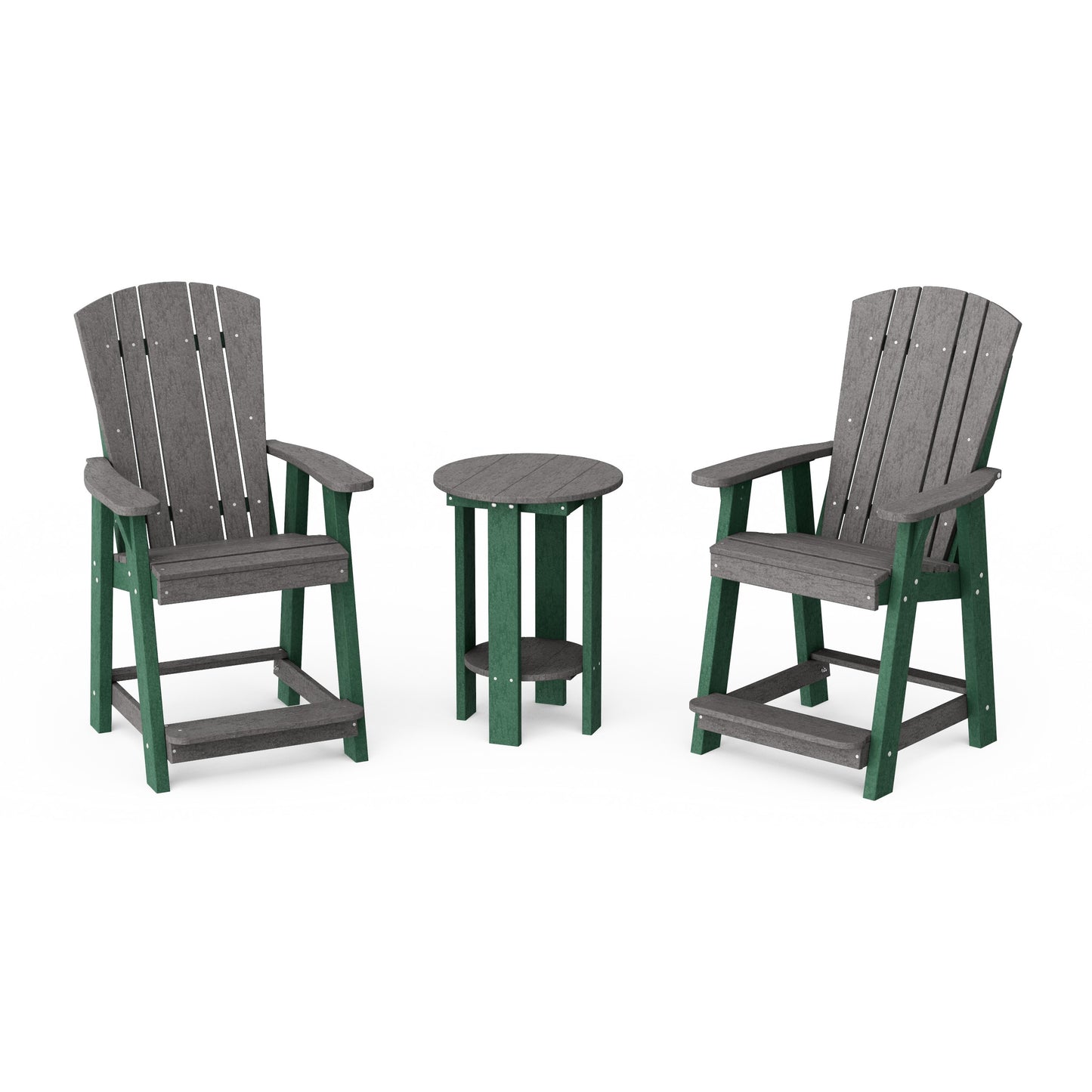 Heritage 3-Piece Balcony Counter Chair Set with Side Table
