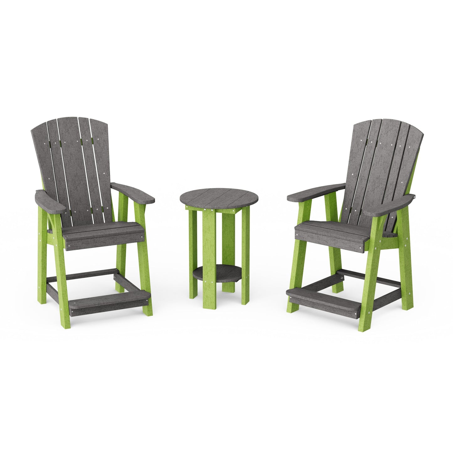 Heritage 3-Piece Balcony Counter Chair Set with Side Table