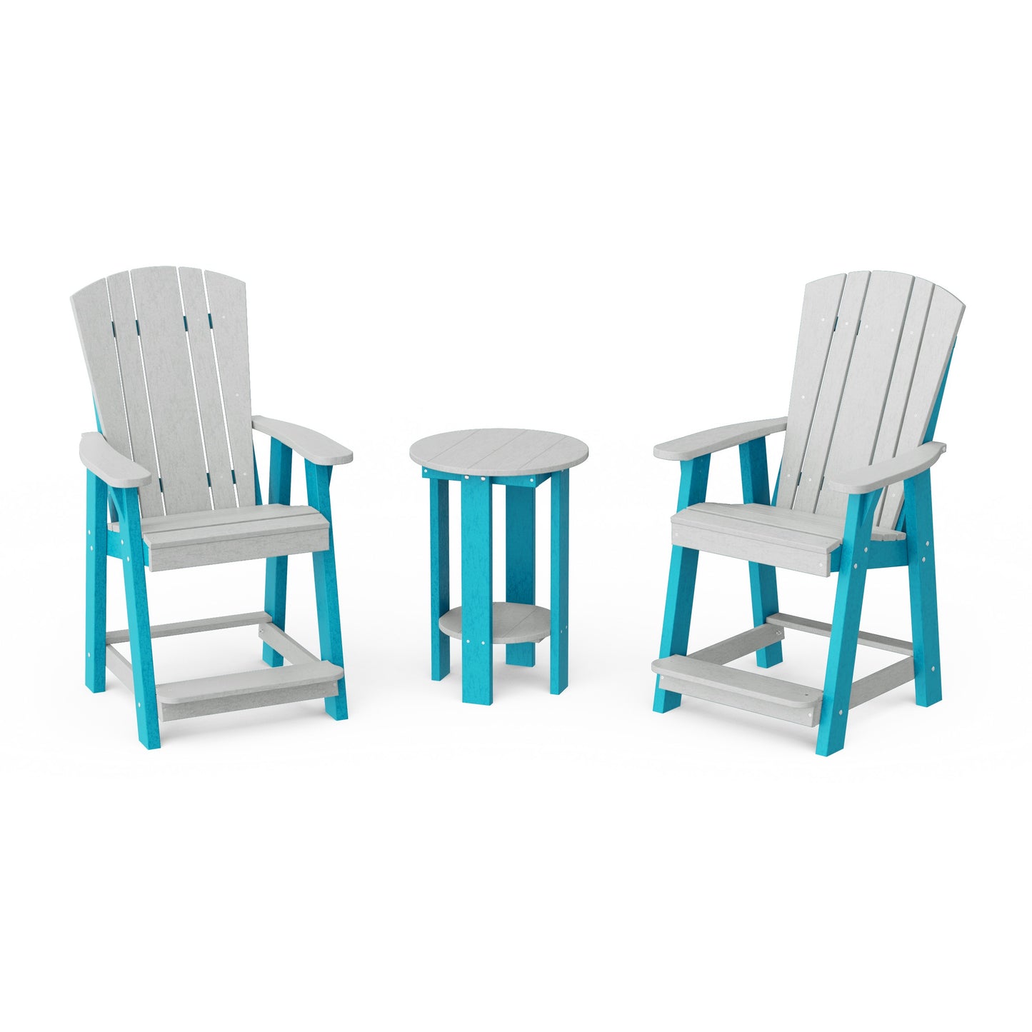 Heritage 3-Piece Balcony Counter Chair Set with Side Table