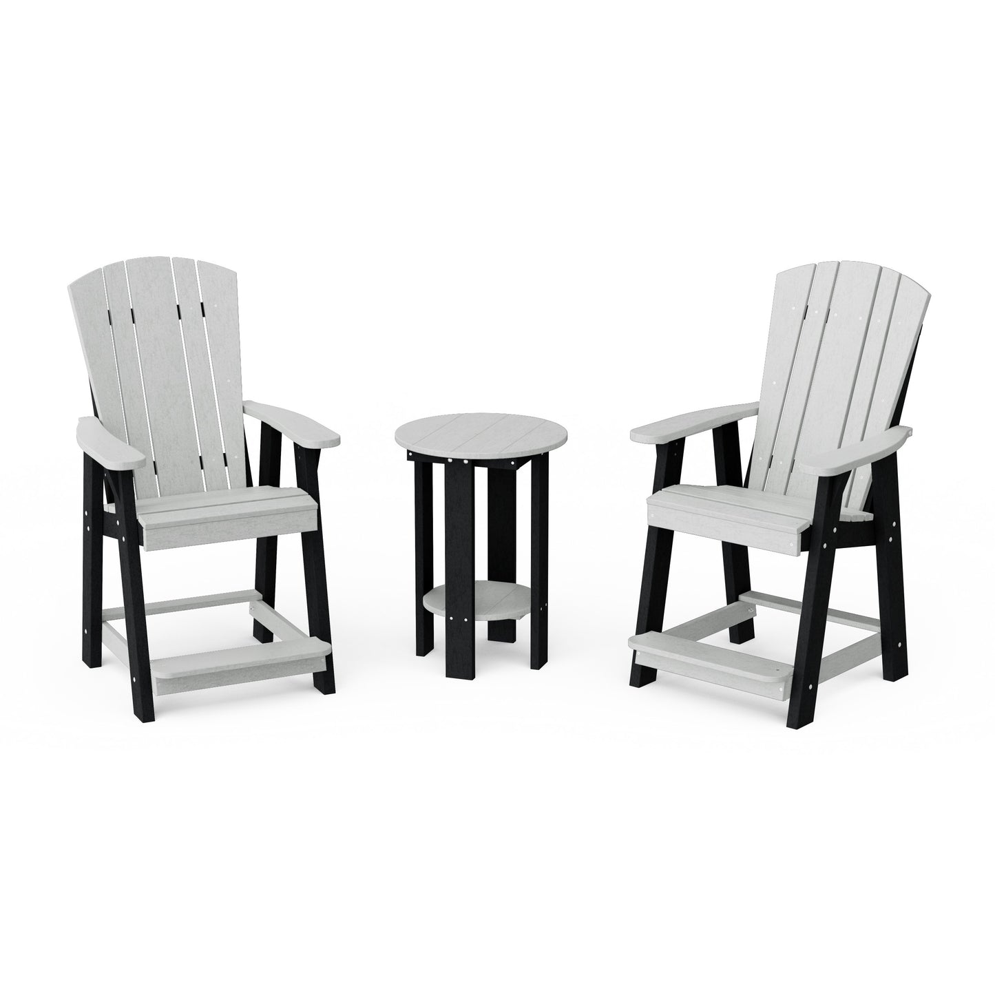 Heritage 3-Piece Balcony Counter Chair Set with Side Table