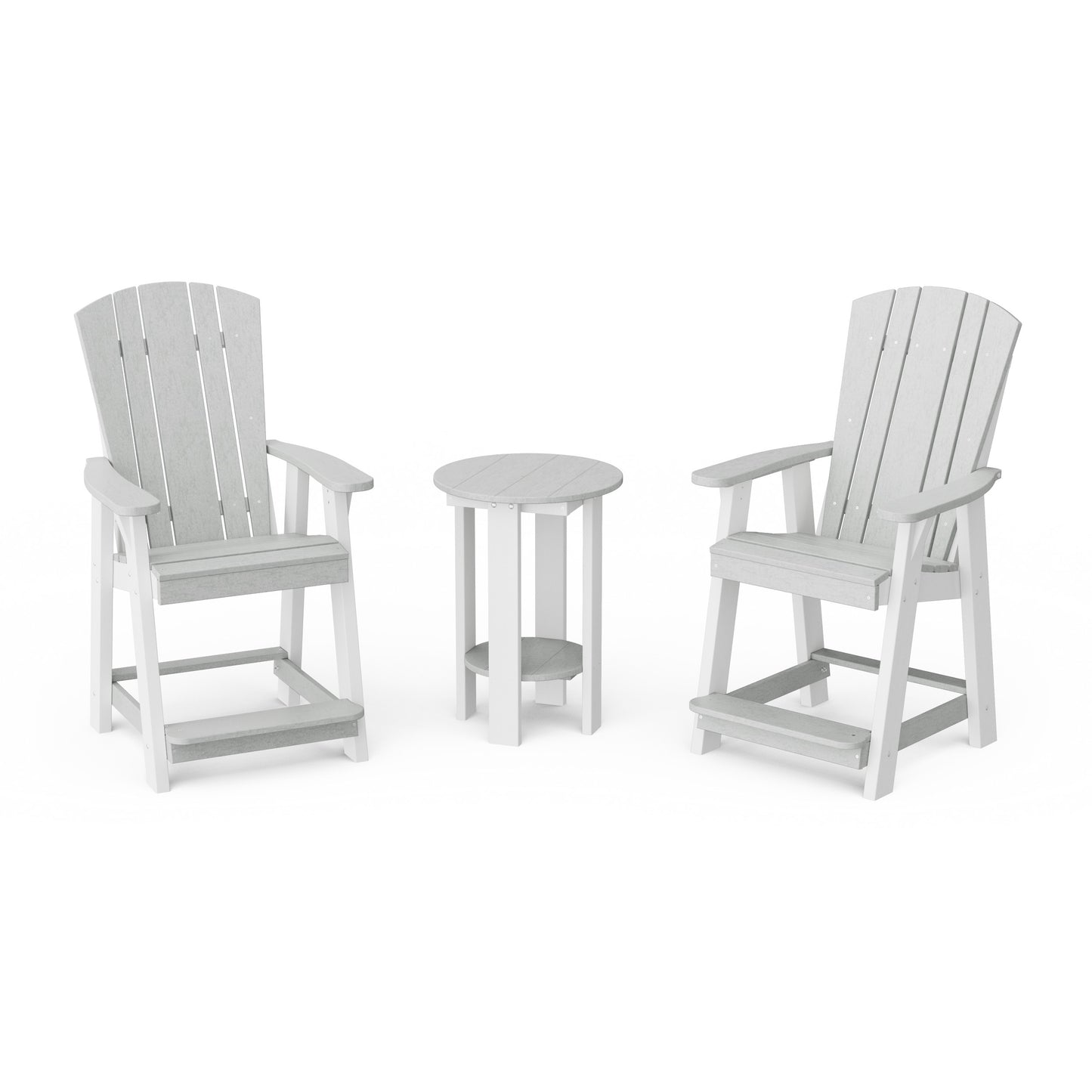 Heritage 3-Piece Balcony Counter Chair Set with Side Table