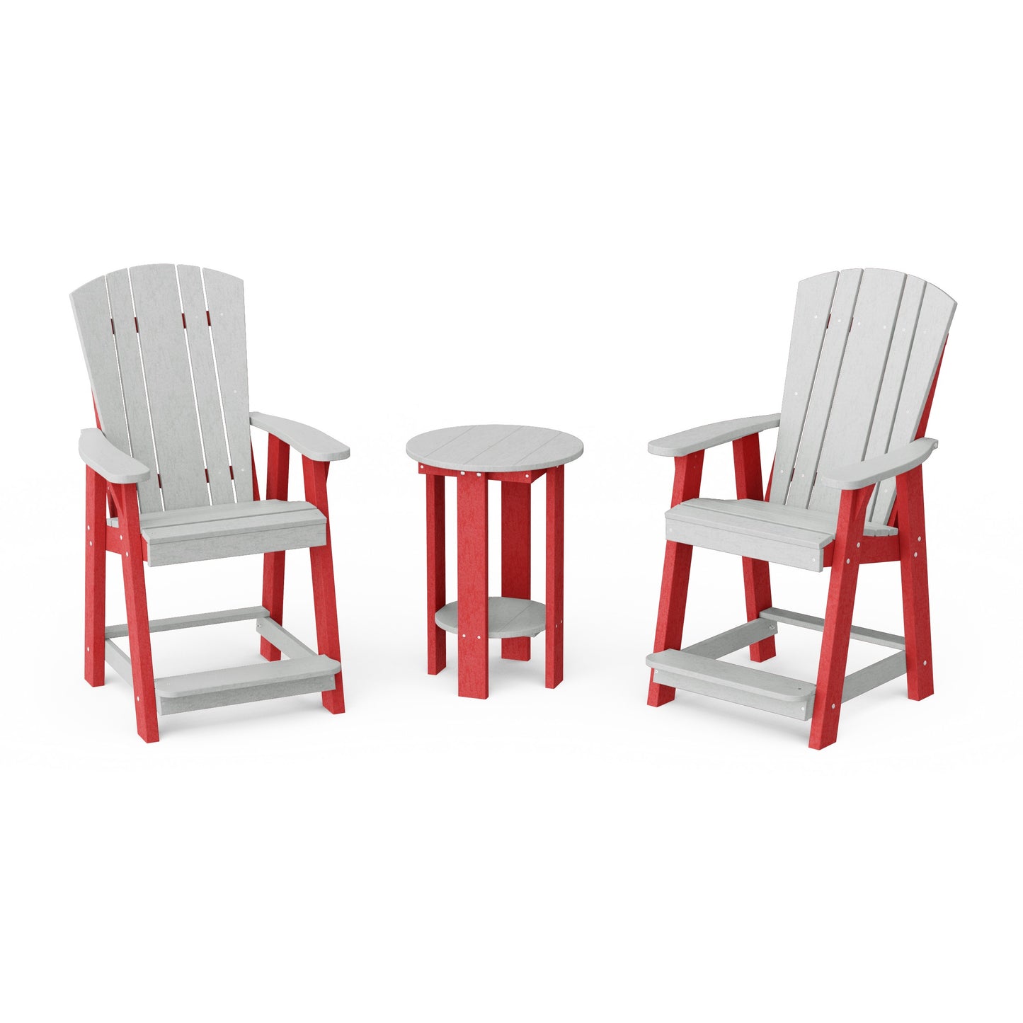 Heritage 3-Piece Balcony Counter Chair Set with Side Table