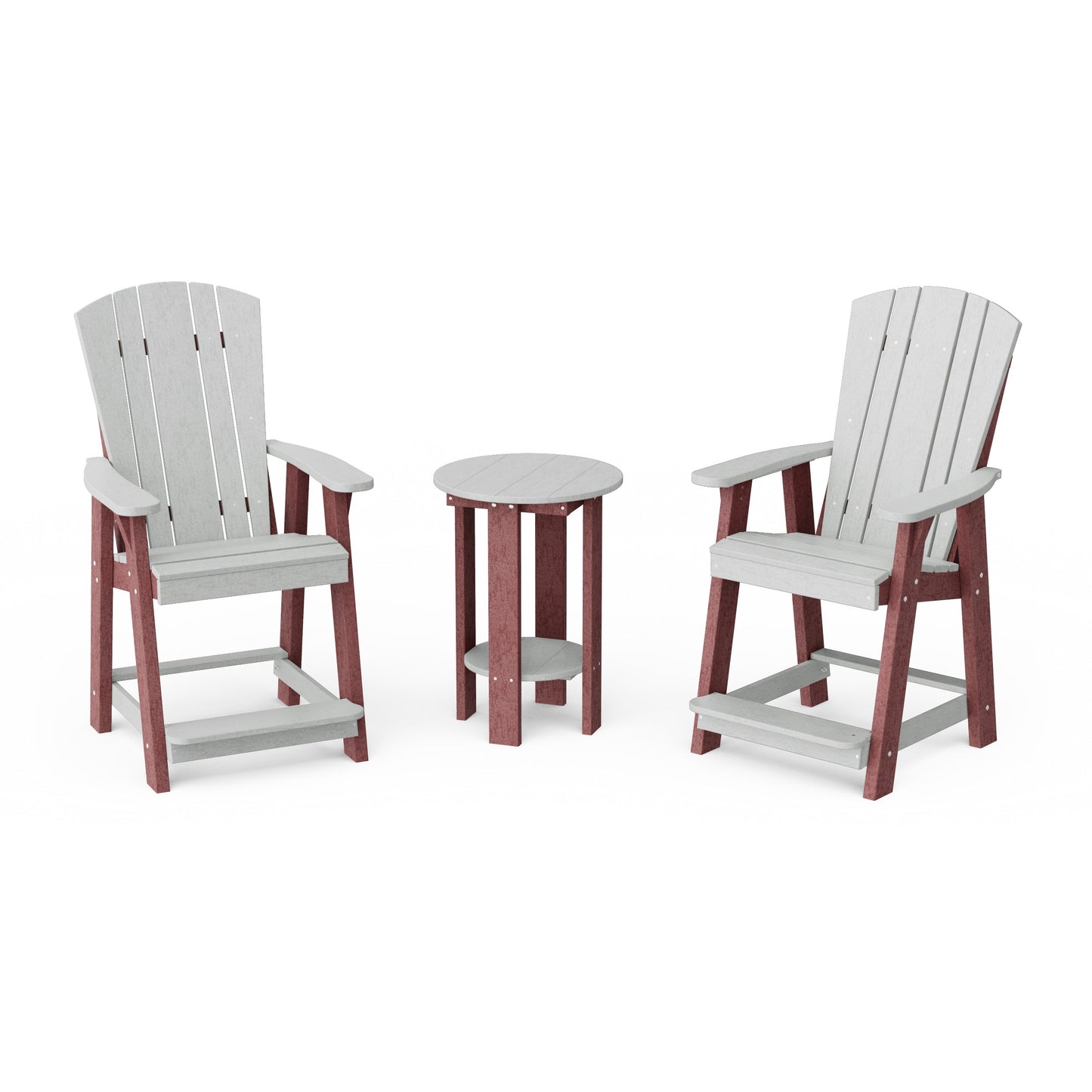 Heritage 3-Piece Balcony Counter Chair Set with Side Table