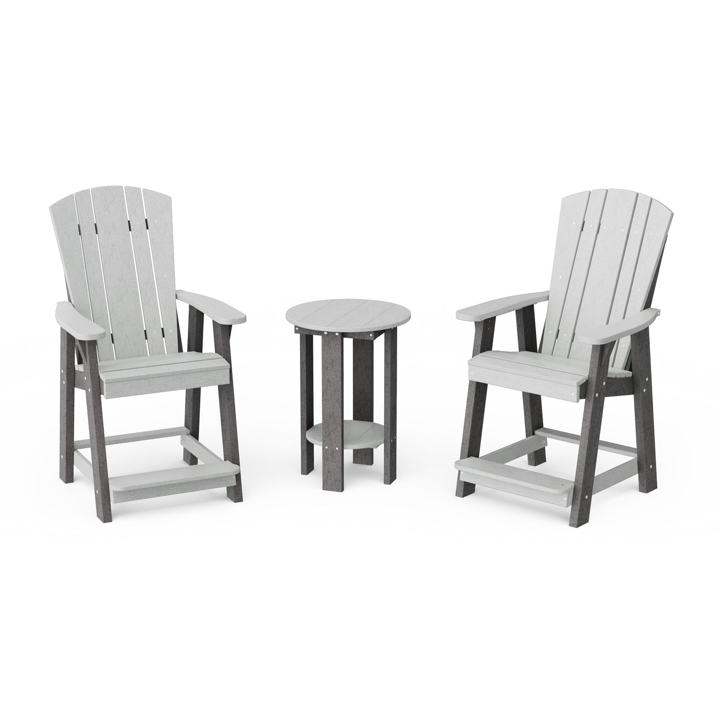 Heritage 3-Piece Balcony Counter Chair Set with Side Table