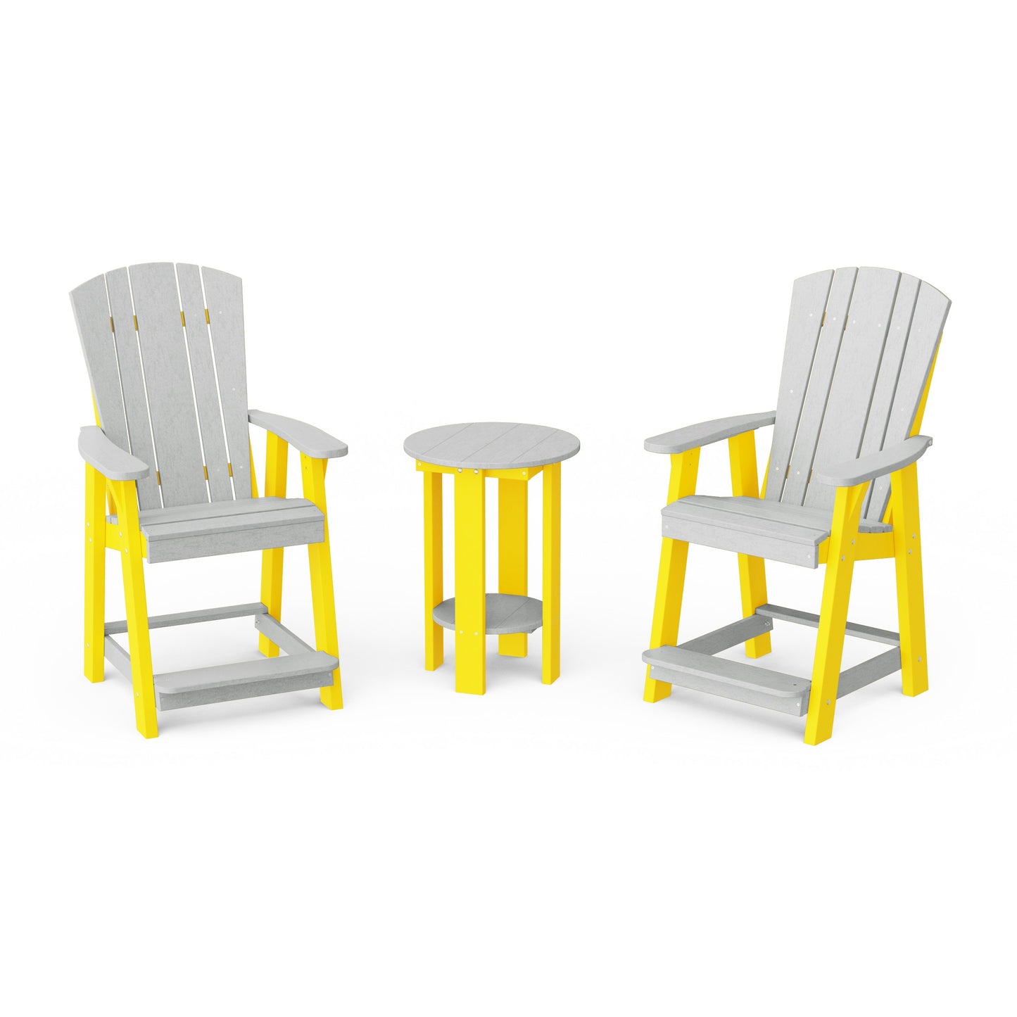 Heritage 3-Piece Balcony Counter Chair Set with Side Table