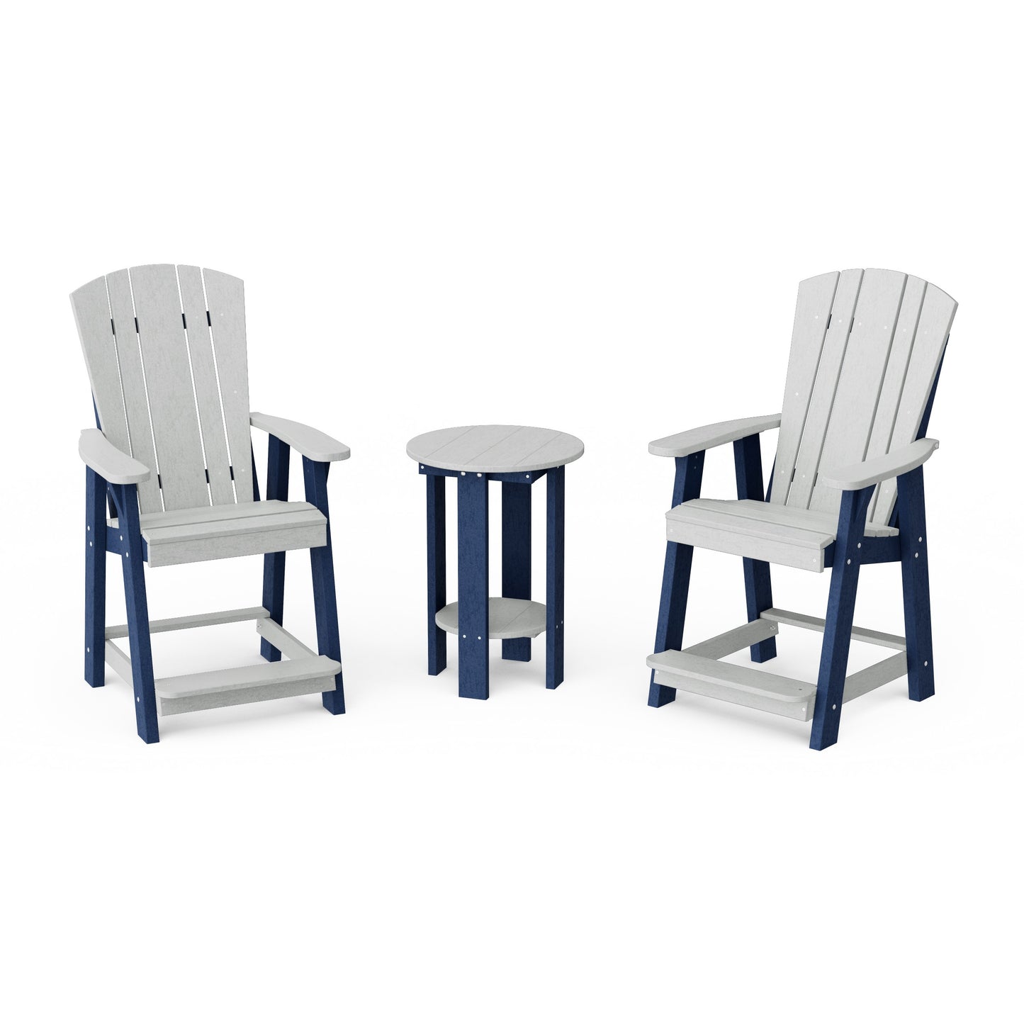Heritage 3-Piece Balcony Counter Chair Set with Side Table