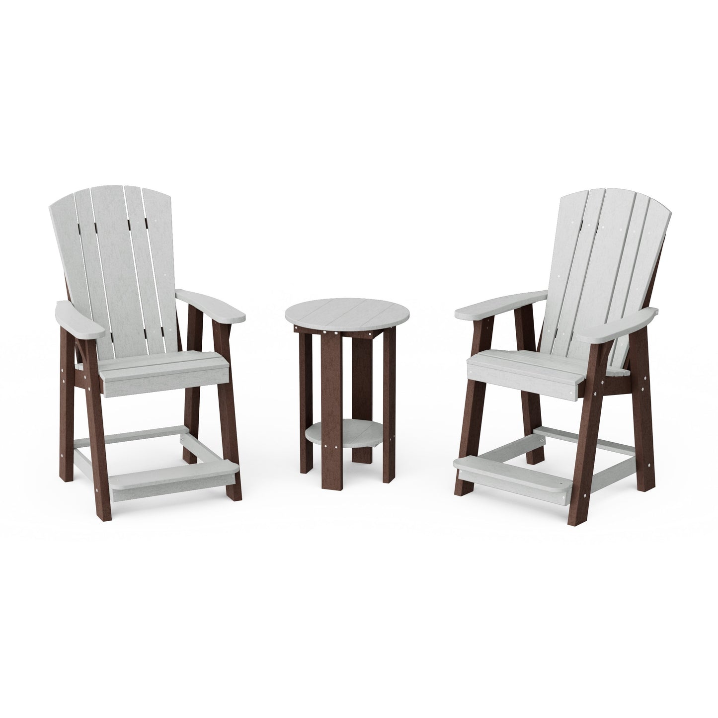 Heritage 3-Piece Balcony Counter Chair Set with Side Table