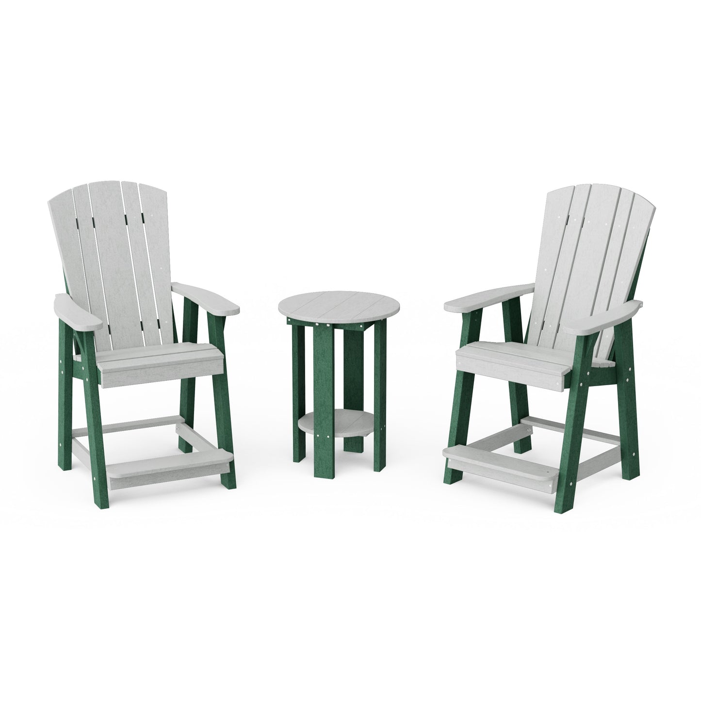 Heritage 3-Piece Balcony Counter Chair Set with Side Table