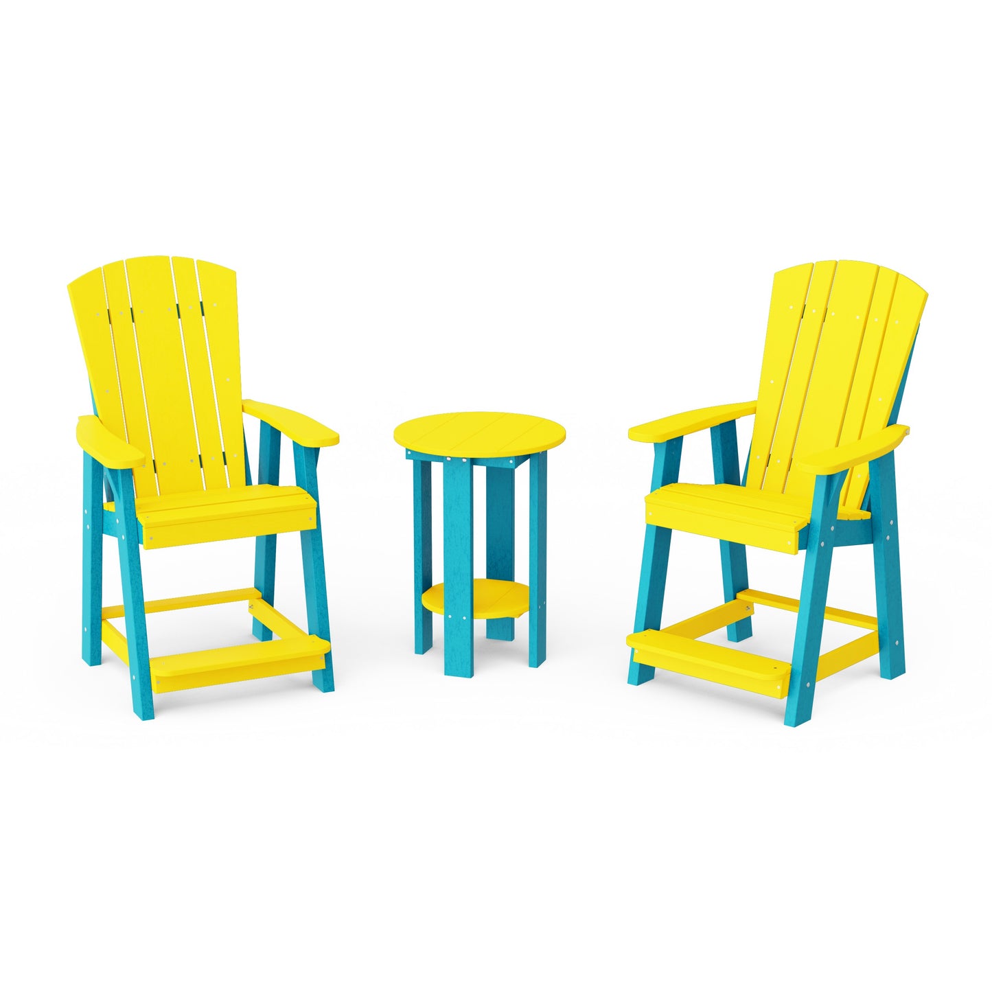 Heritage 3-Piece Balcony Counter Chair Set with Side Table