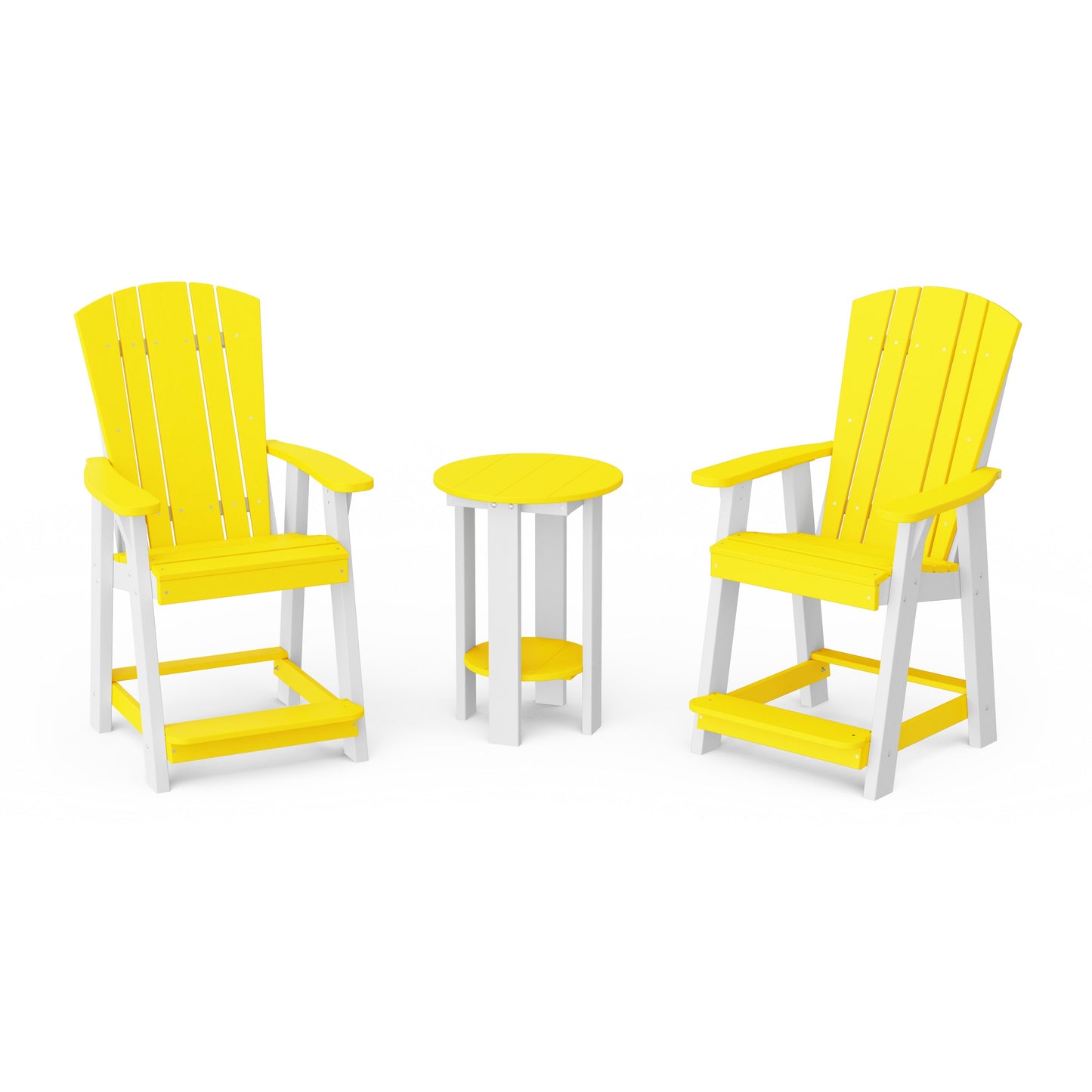 Heritage 3-Piece Balcony Counter Chair Set with Side Table