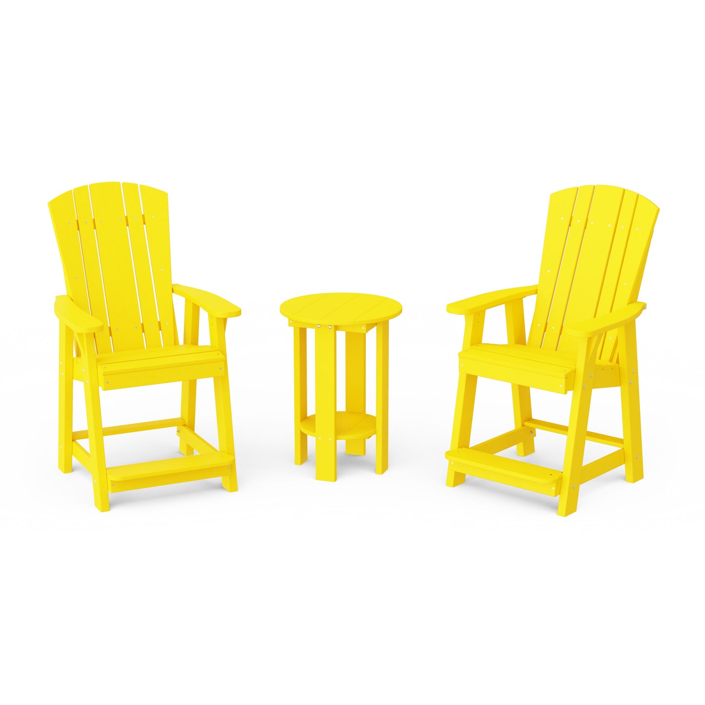 Heritage 3-Piece Balcony Counter Chair Set with Side Table