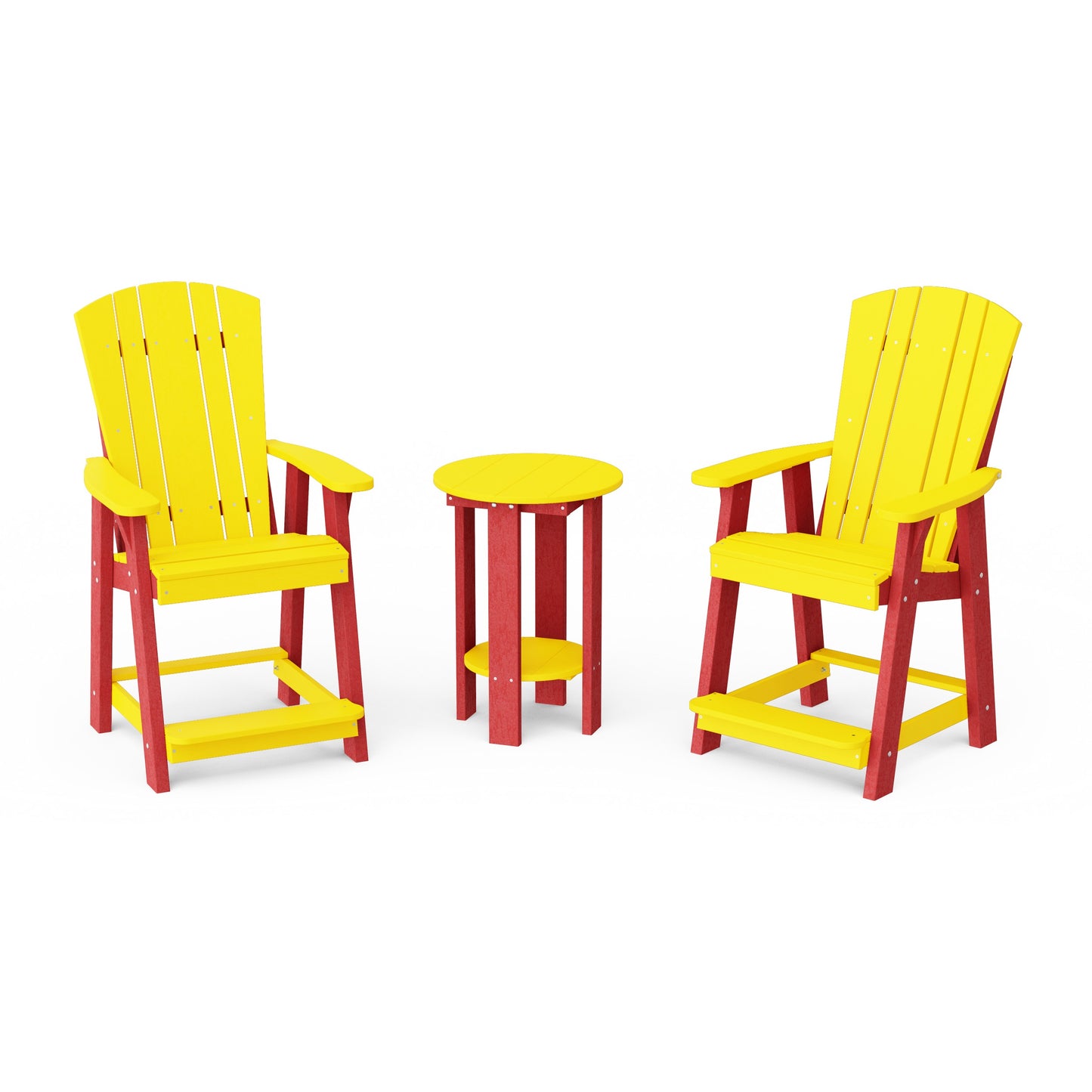 Heritage 3-Piece Balcony Counter Chair Set with Side Table