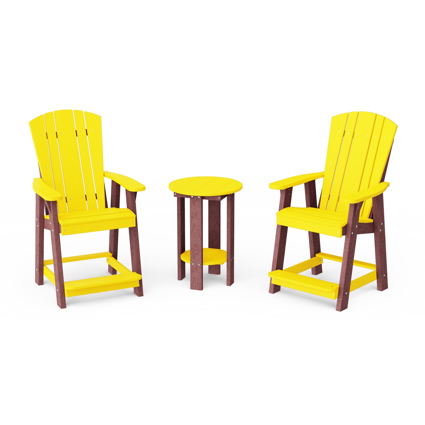 Heritage 3-Piece Balcony Counter Chair Set with Side Table