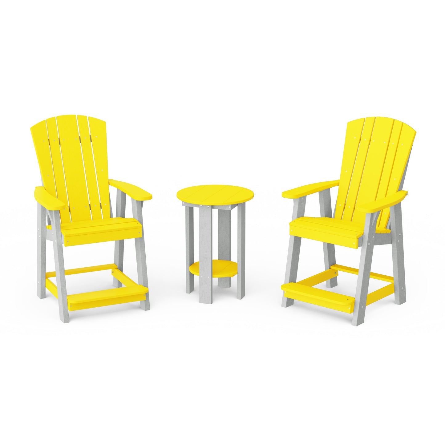 Heritage 3-Piece Balcony Counter Chair Set with Side Table