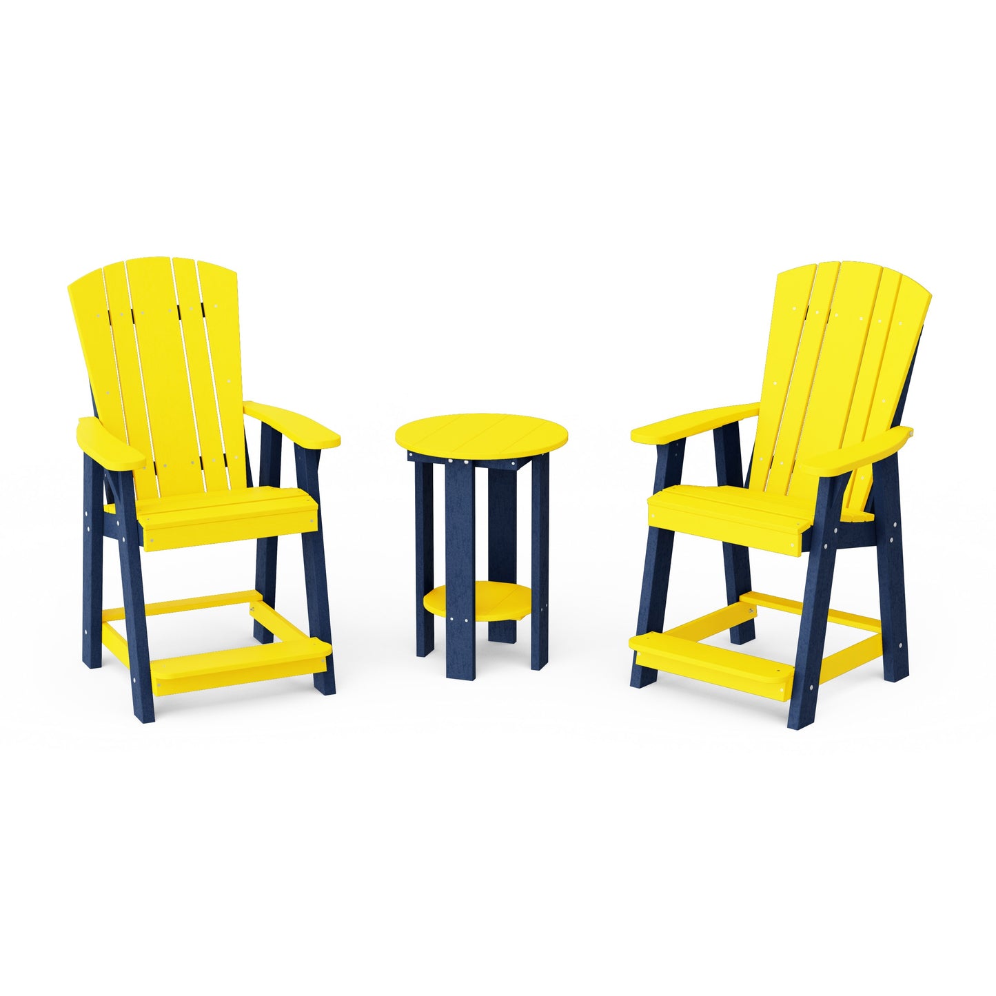 Heritage 3-Piece Balcony Counter Chair Set with Side Table