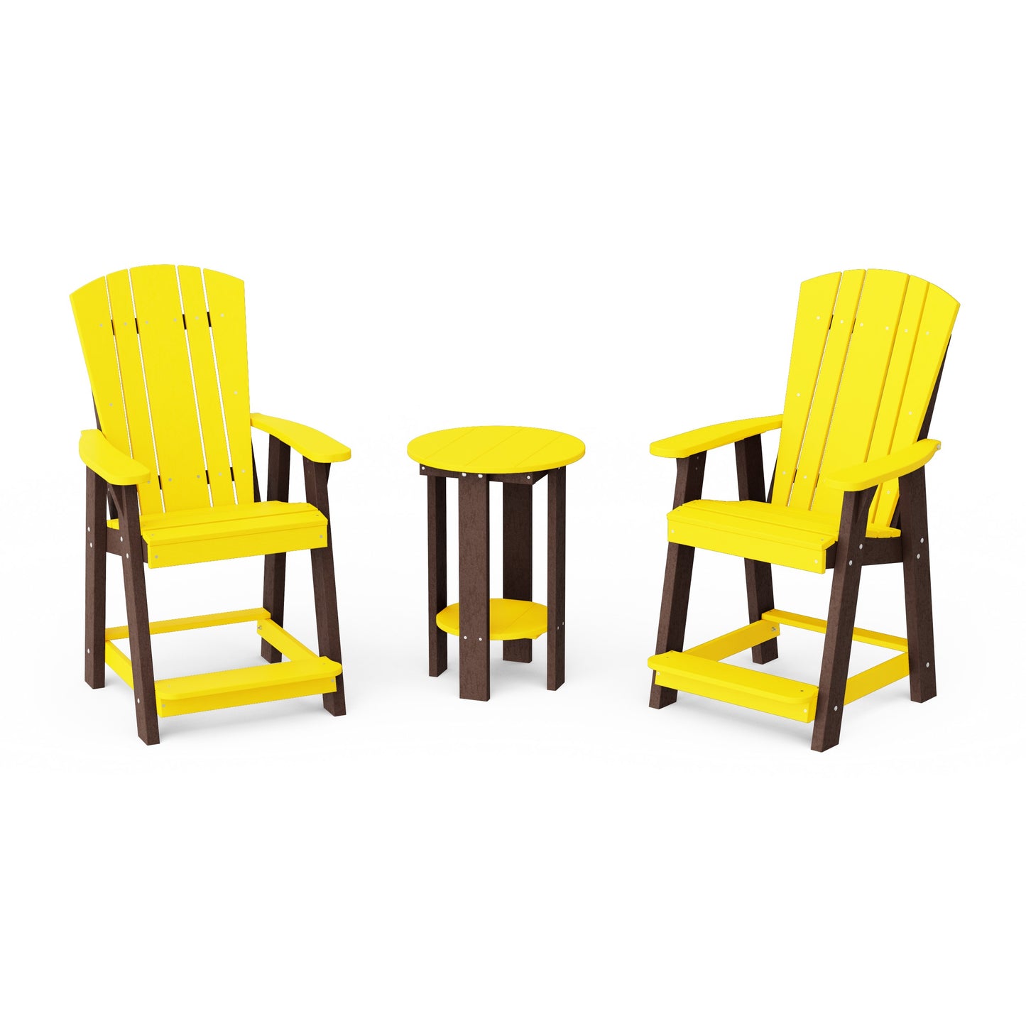 Heritage 3-Piece Balcony Counter Chair Set with Side Table