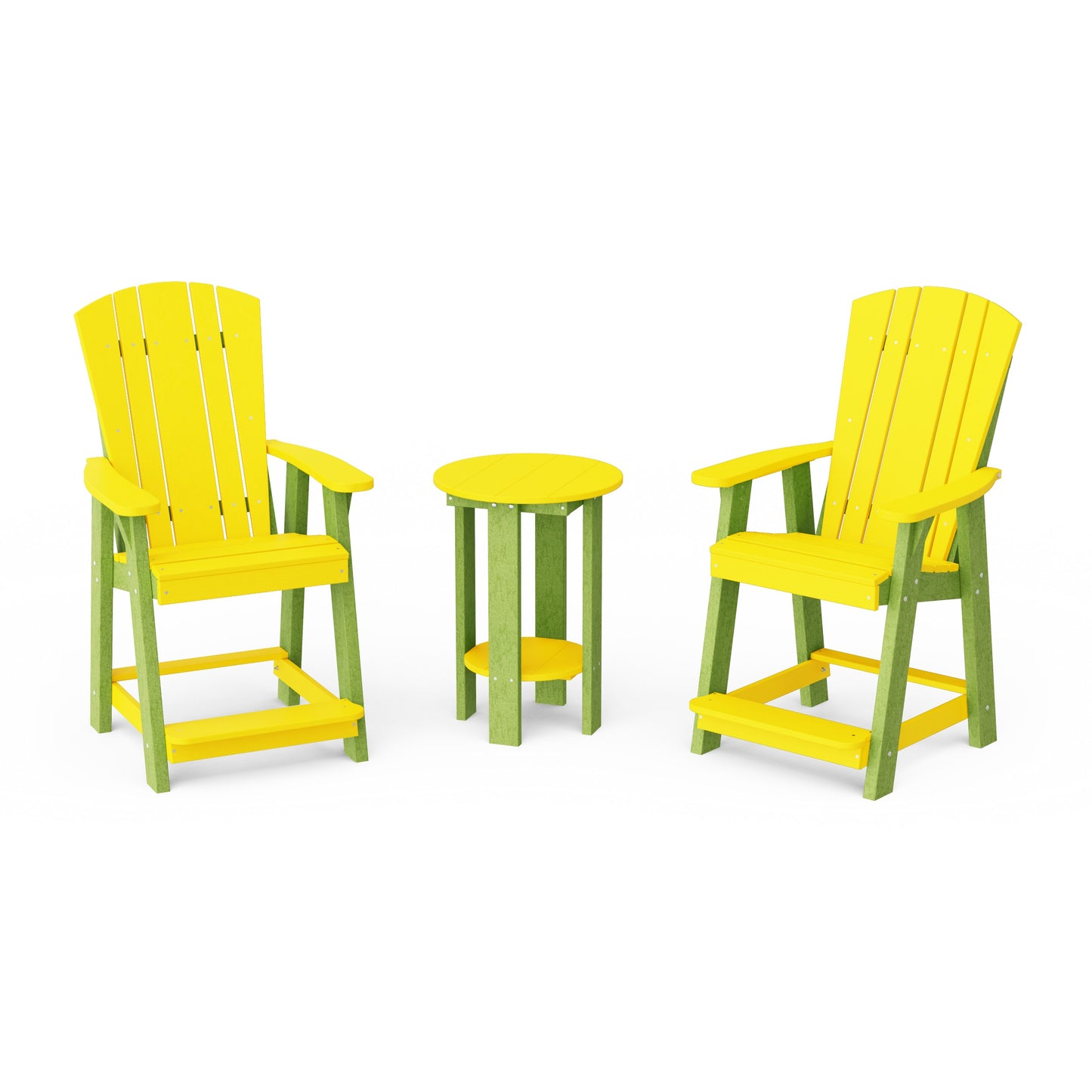 Heritage 3-Piece Balcony Counter Chair Set with Side Table