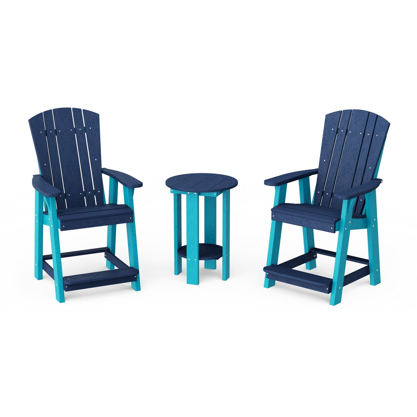Heritage 3-Piece Balcony Counter Chair Set with Side Table