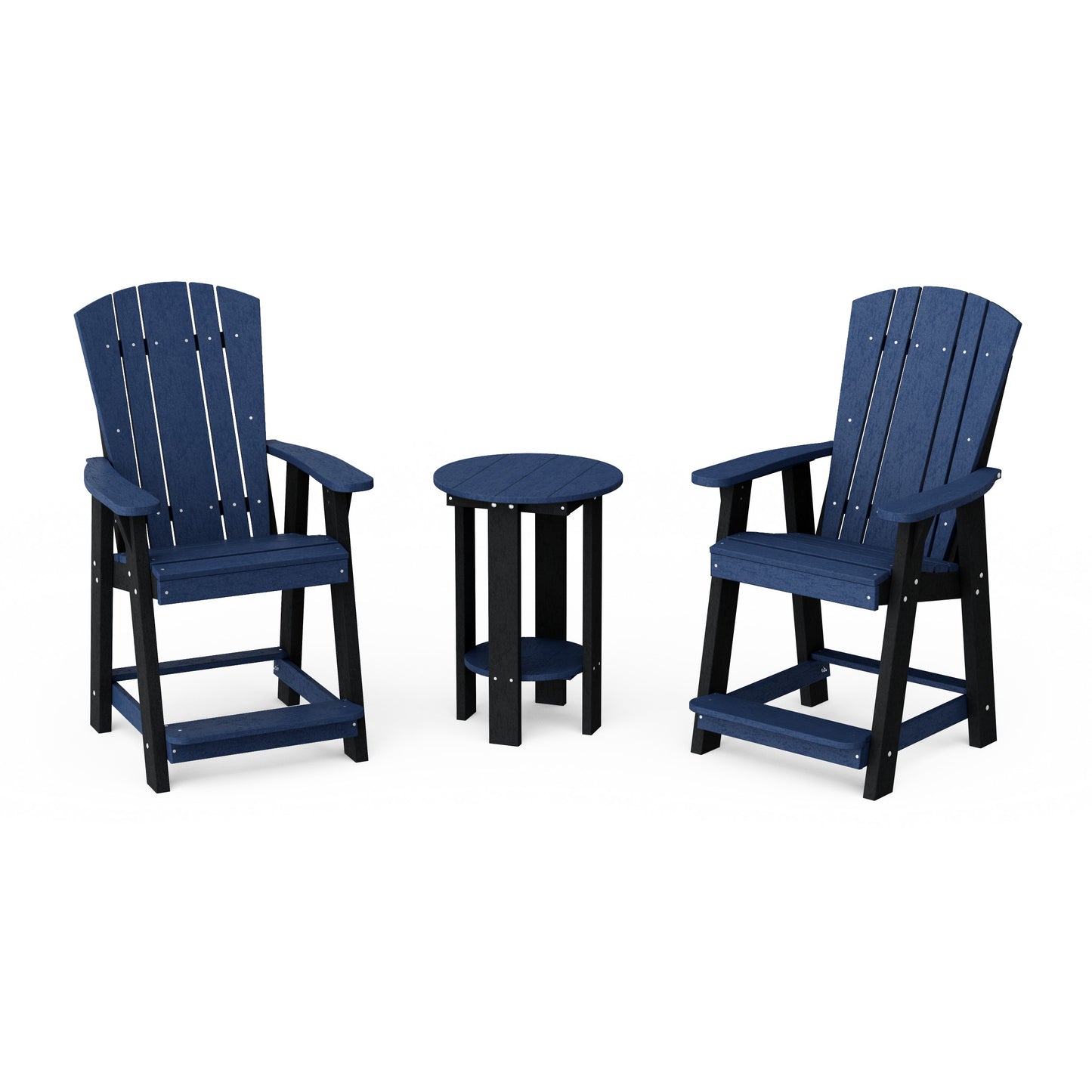 Heritage 3-Piece Balcony Counter Chair Set with Side Table