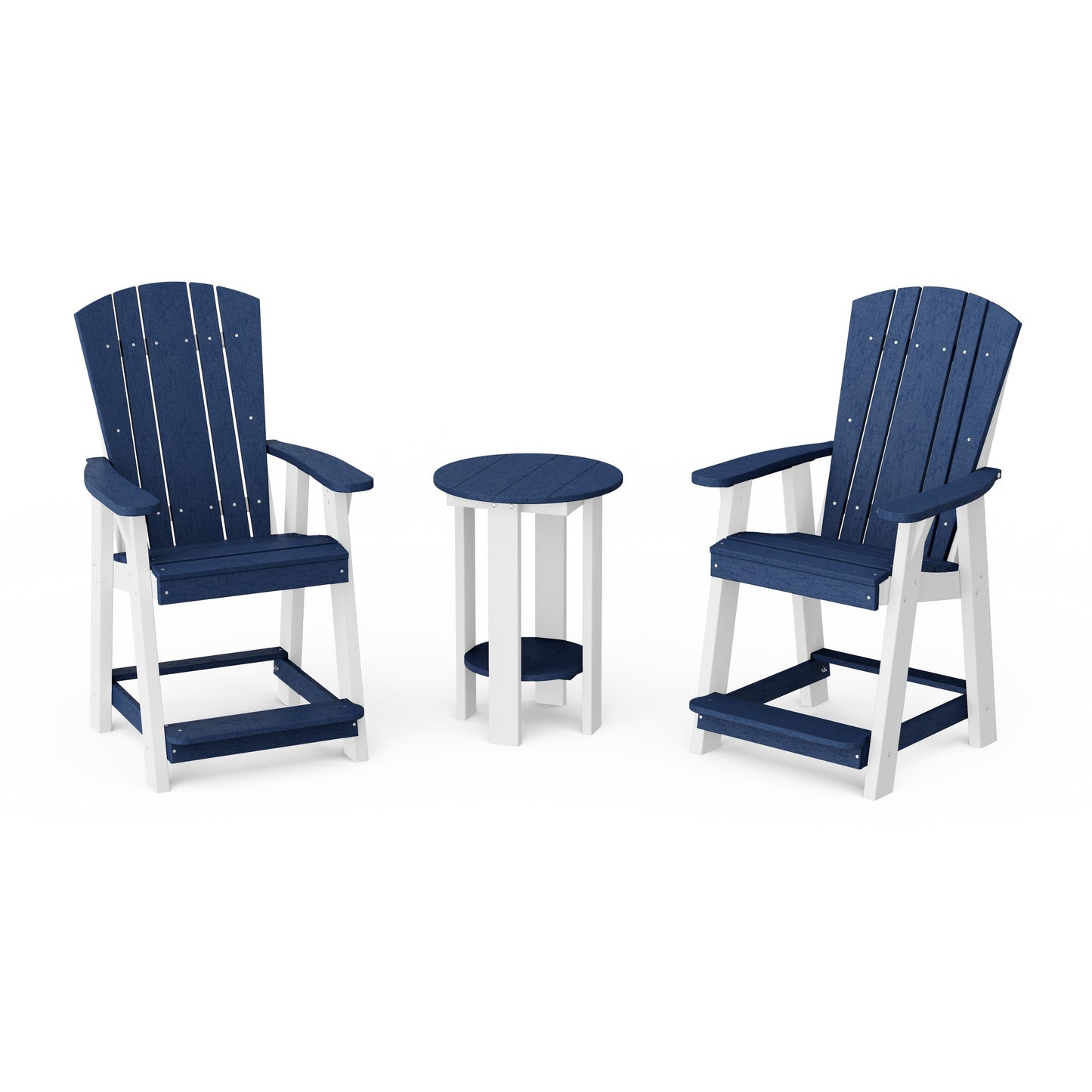 Heritage 3-Piece Balcony Counter Chair Set with Side Table