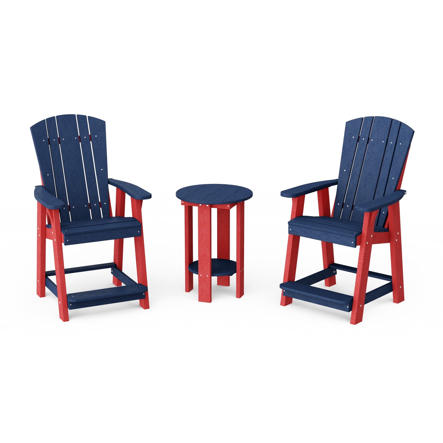 Heritage 3-Piece Balcony Counter Chair Set with Side Table