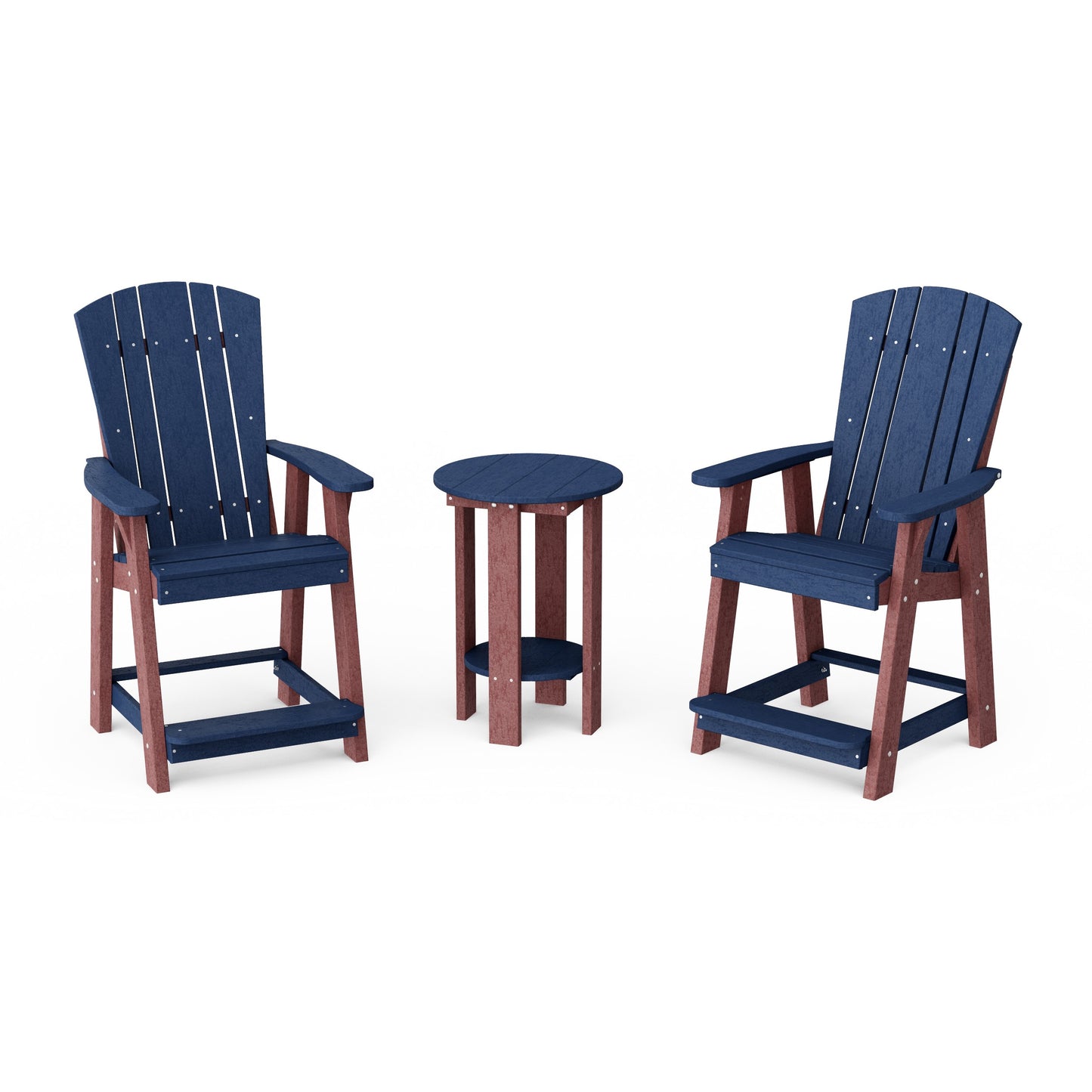 Heritage 3-Piece Balcony Counter Chair Set with Side Table