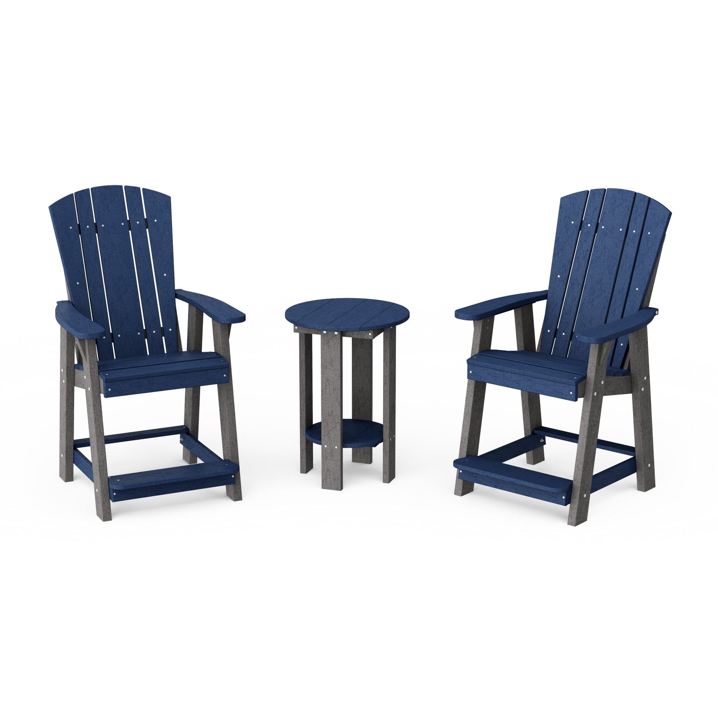 Heritage 3-Piece Balcony Counter Chair Set with Side Table