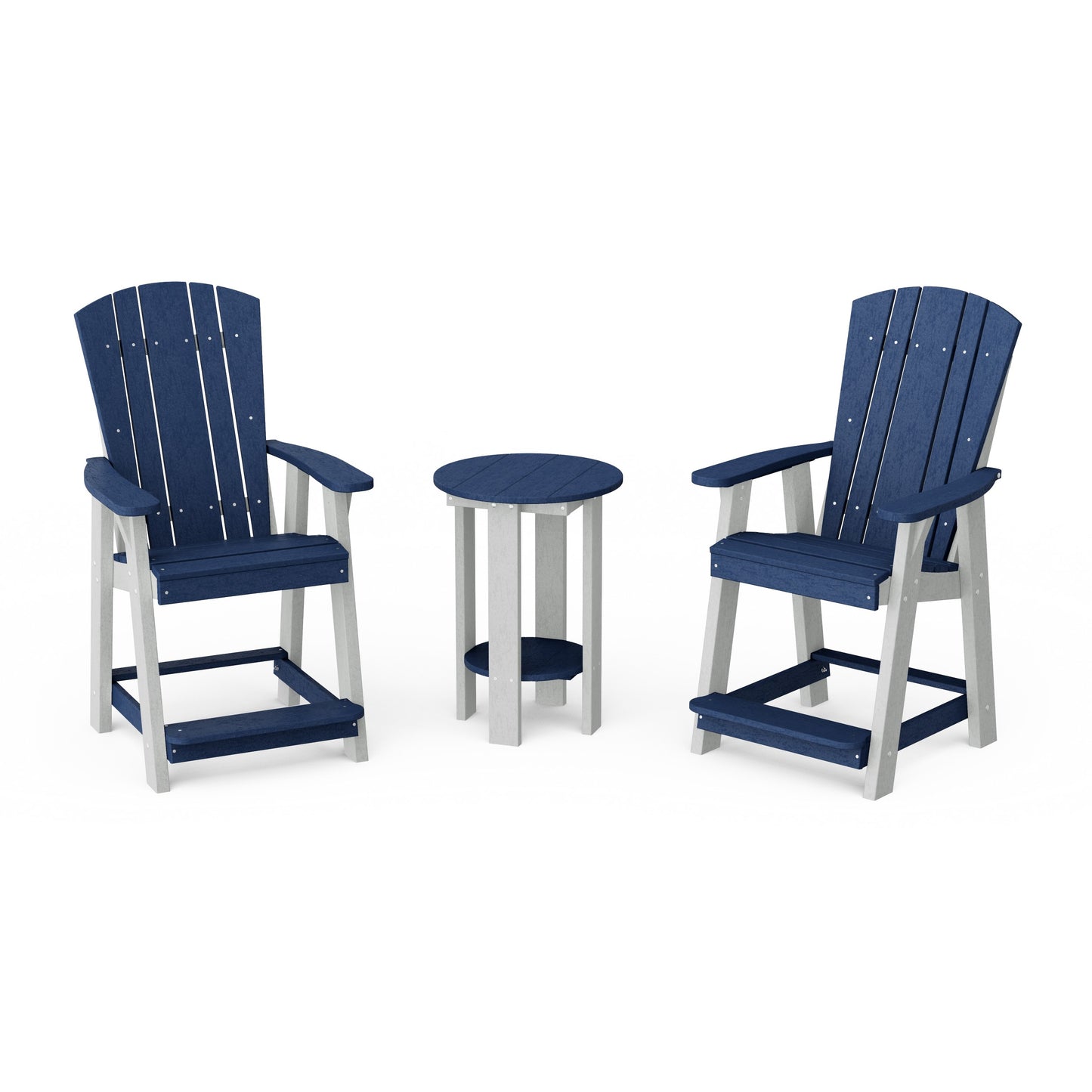 Heritage 3-Piece Balcony Counter Chair Set with Side Table