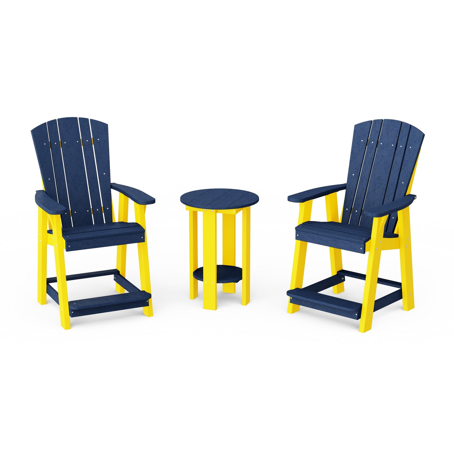 Heritage 3-Piece Balcony Counter Chair Set with Side Table
