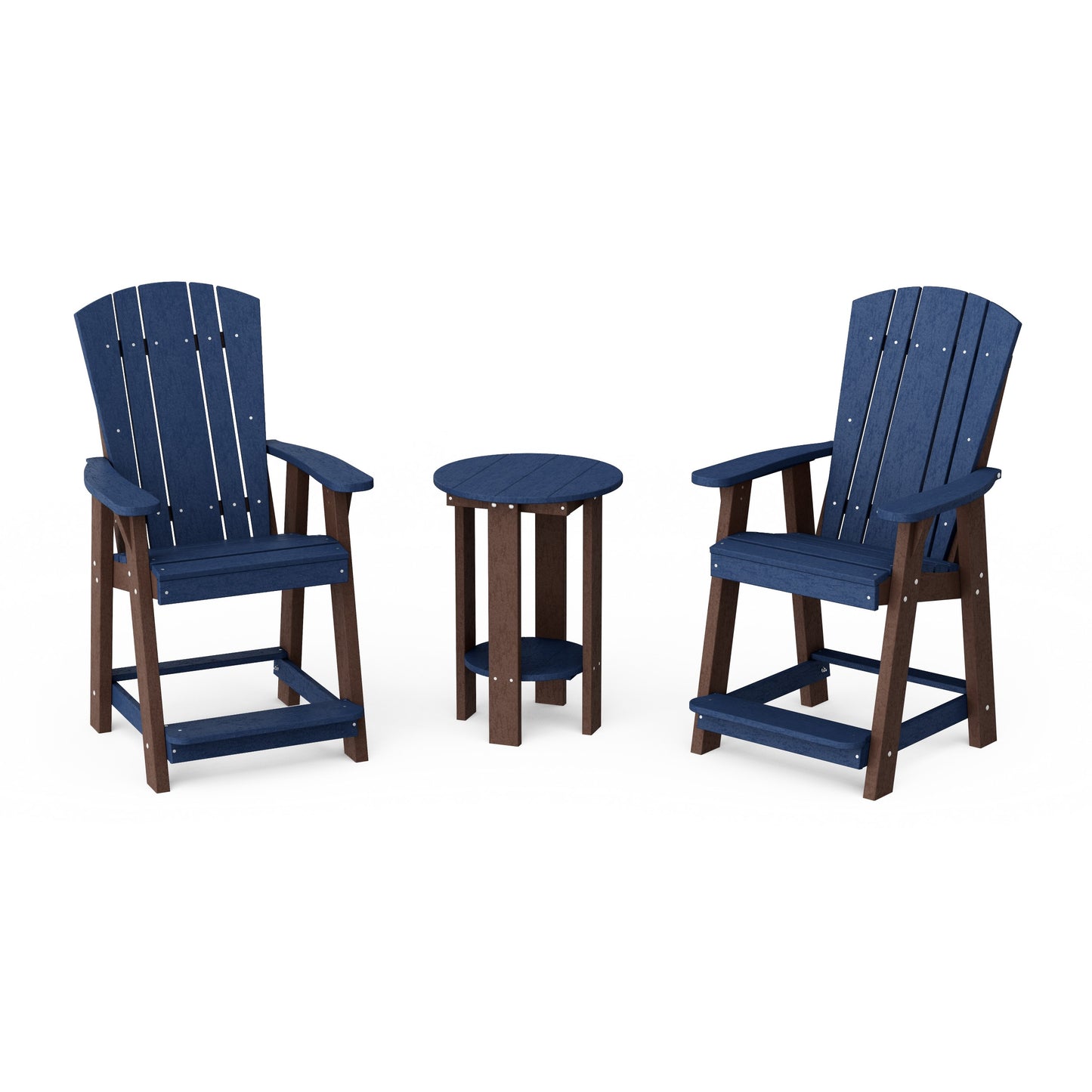 Heritage 3-Piece Balcony Counter Chair Set with Side Table