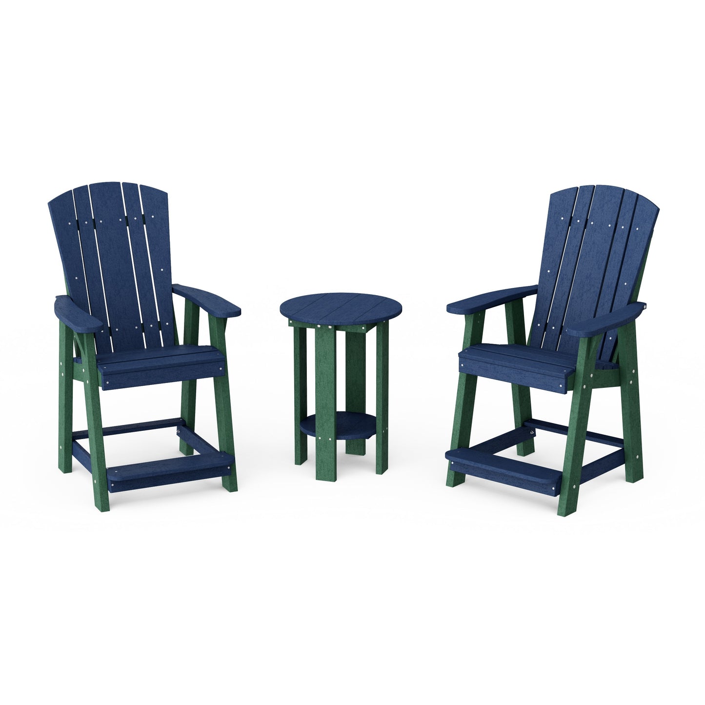 Heritage 3-Piece Balcony Counter Chair Set with Side Table