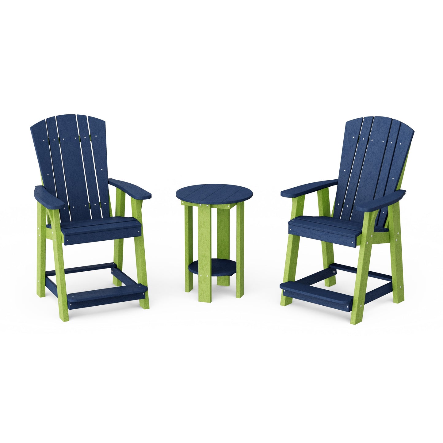 Heritage 3-Piece Balcony Counter Chair Set with Side Table
