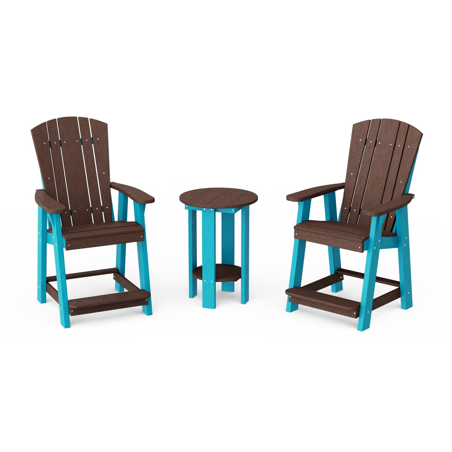 Heritage 3-Piece Balcony Counter Chair Set with Side Table