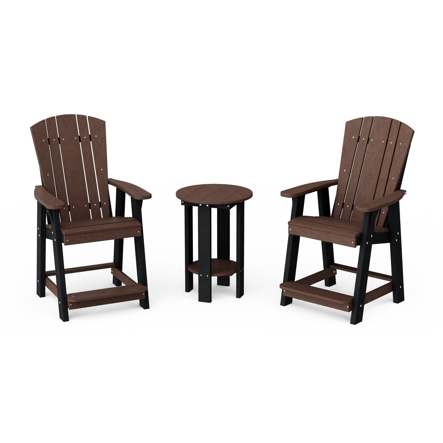 Heritage 3-Piece Balcony Counter Chair Set with Side Table